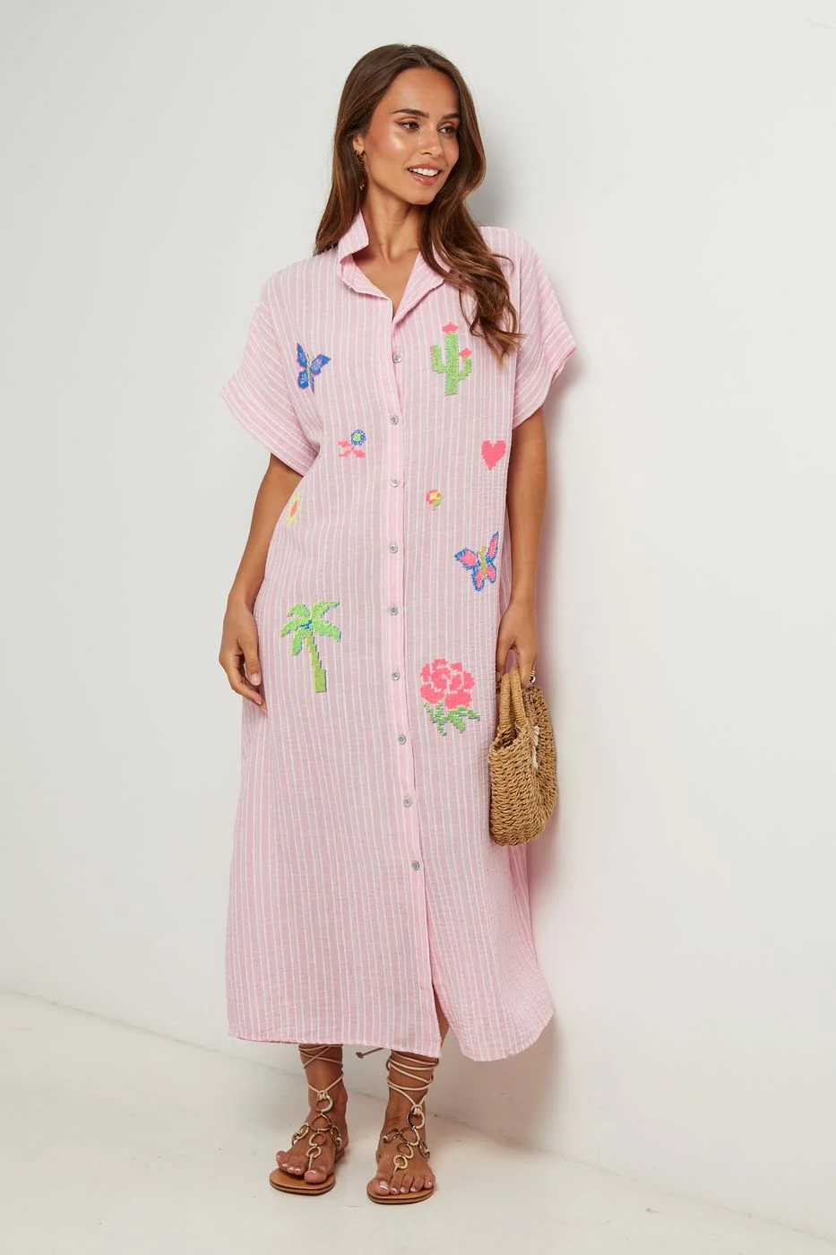 Robe Chemise - Rose - Image 4