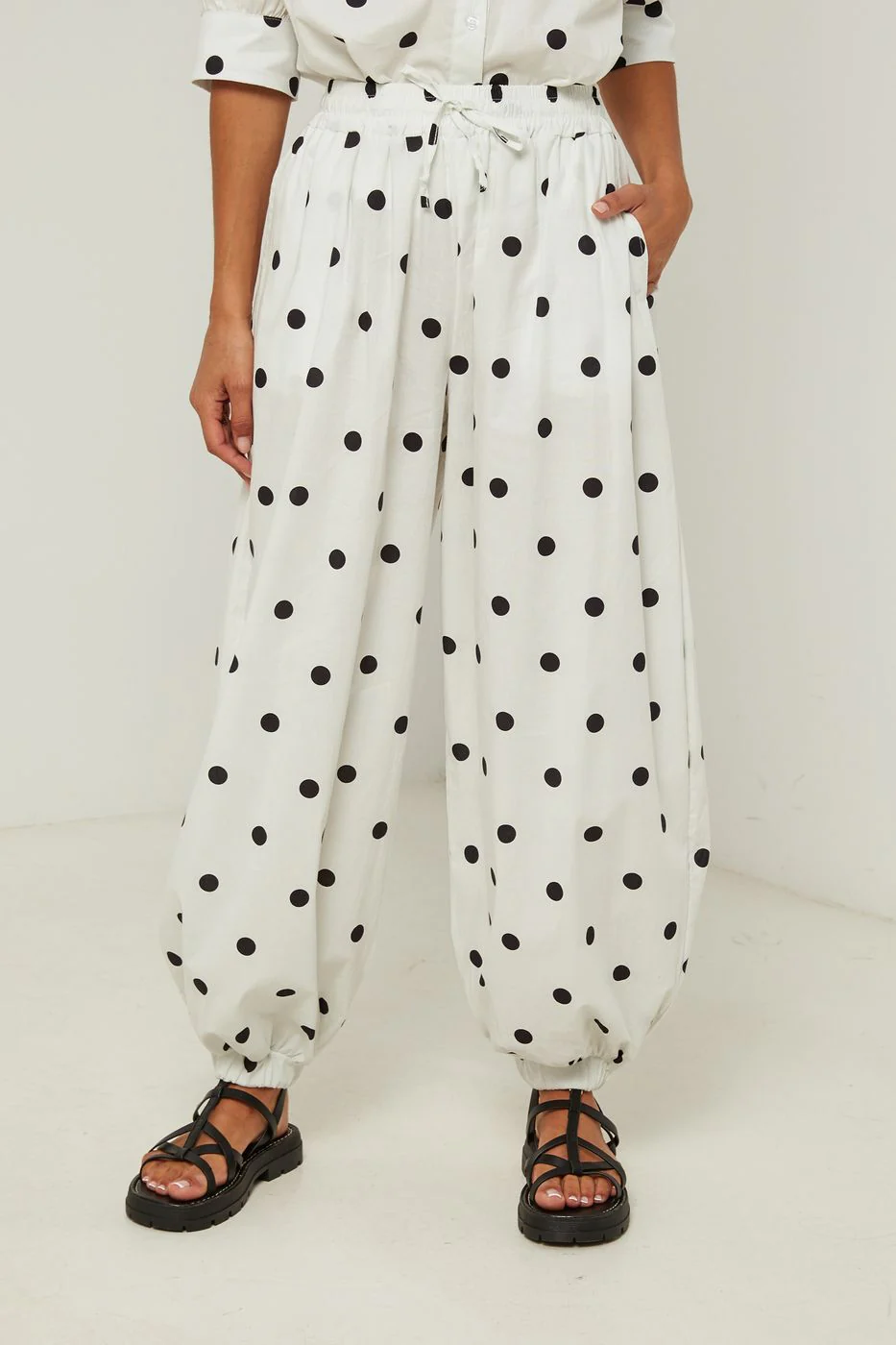 Pantalon En Coton - Blanc - Image 2