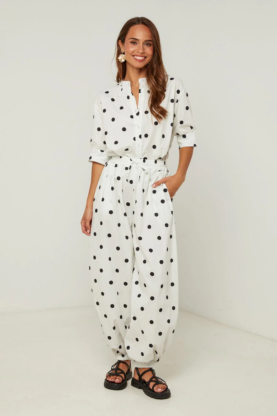 Pantalon En Coton - Blanc - Image 3