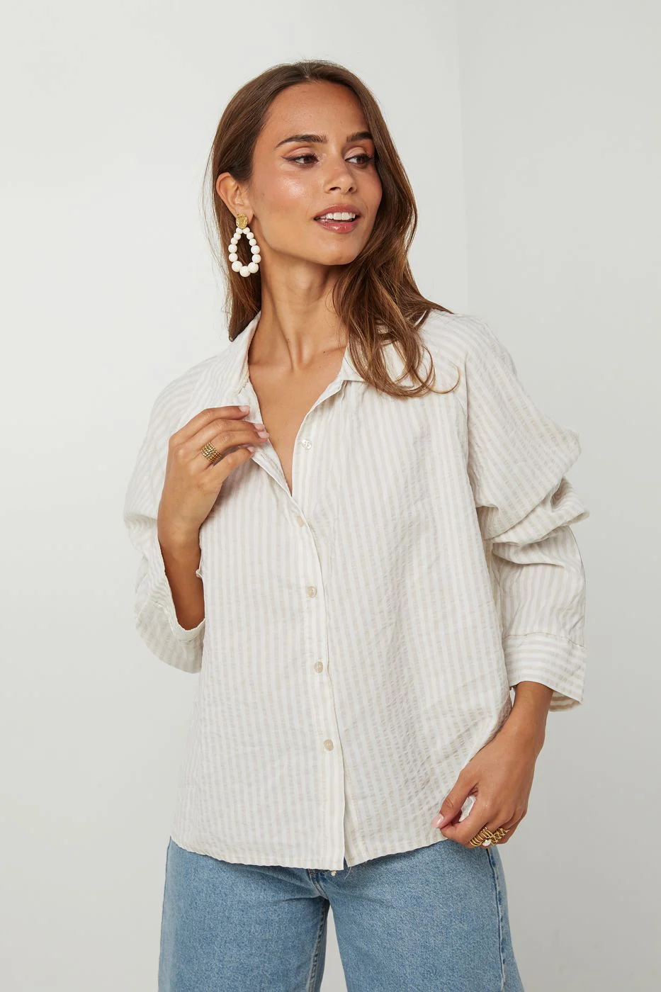 Chemise - Beige - Image 4
