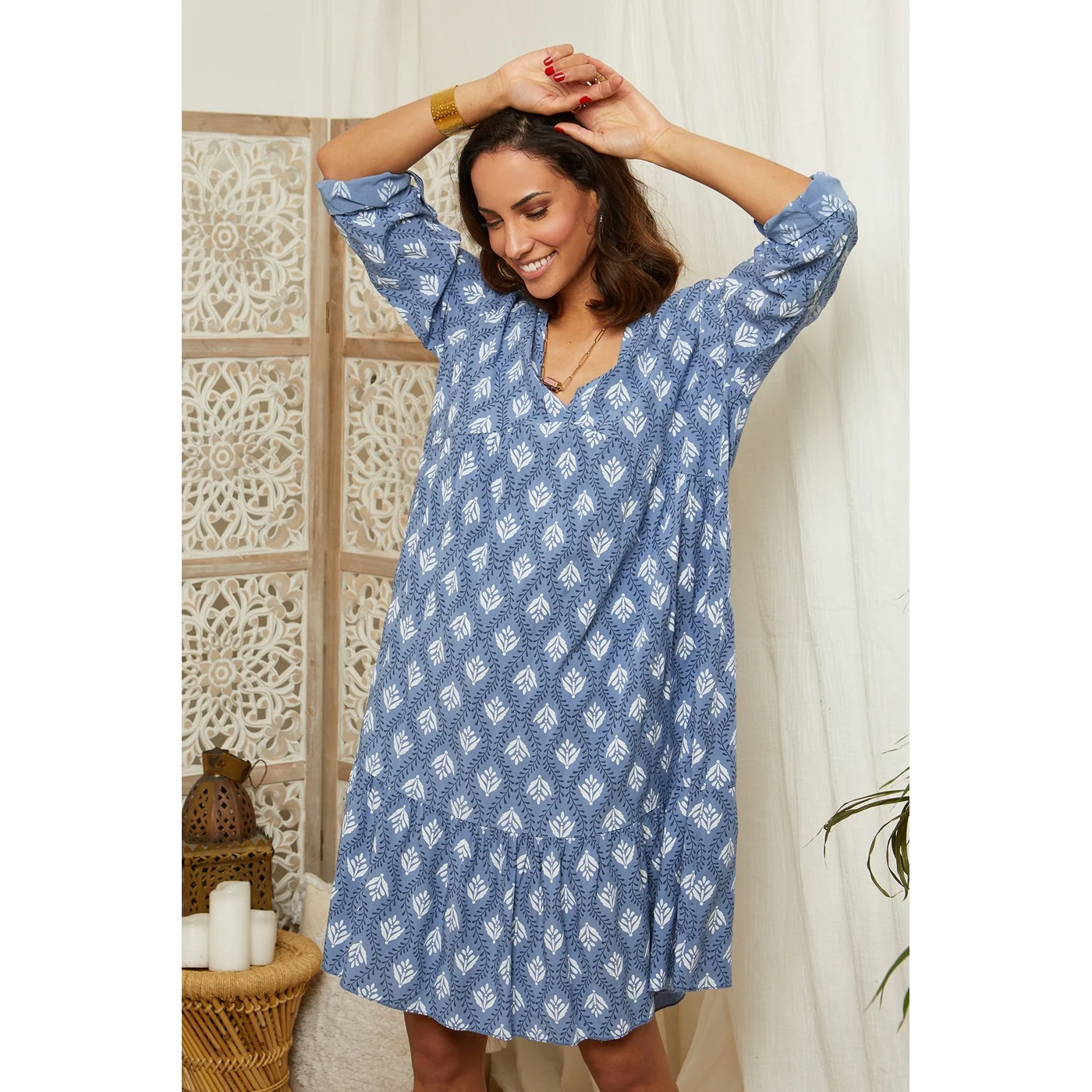 Robe - Bleu - Image 2