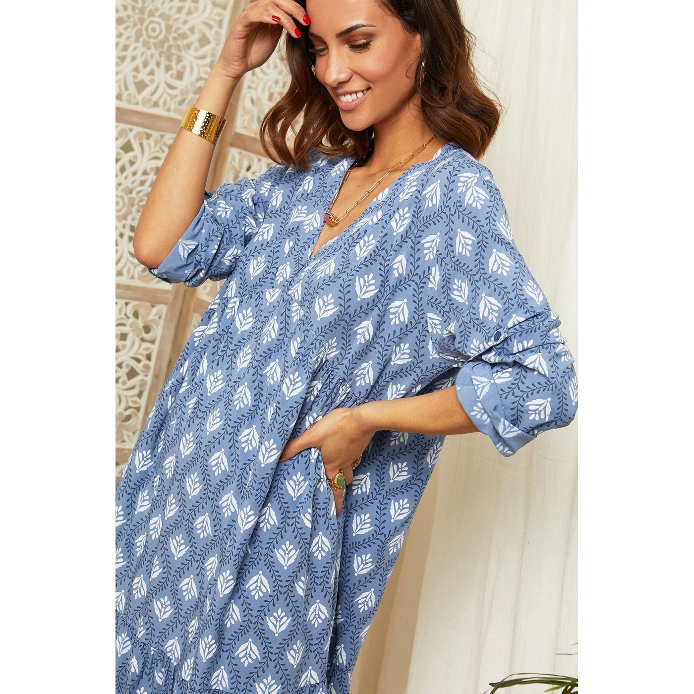 Robe - Bleu - Image 5