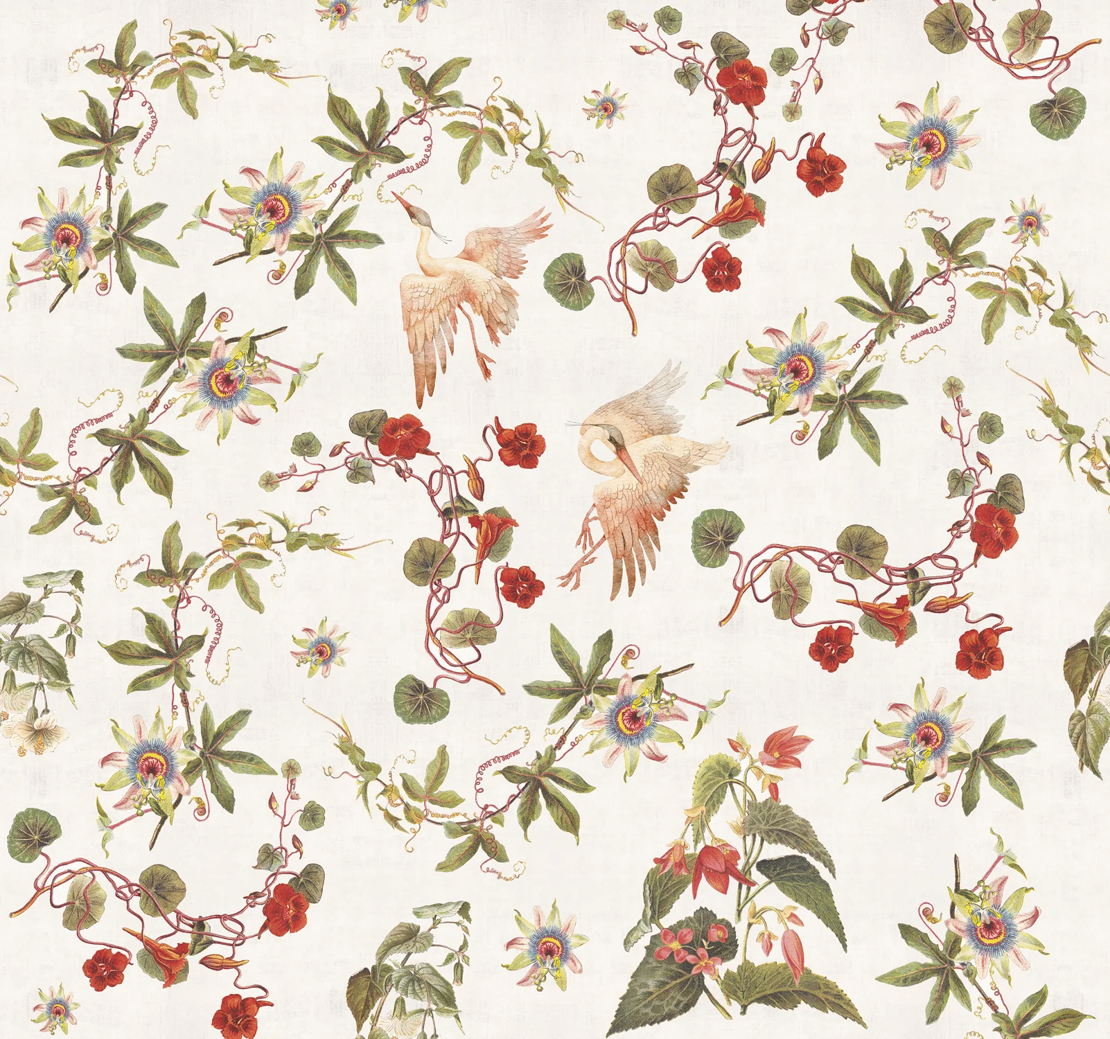Papier Peint Panoramique Herons & Flowers - Multicolore - Image 5