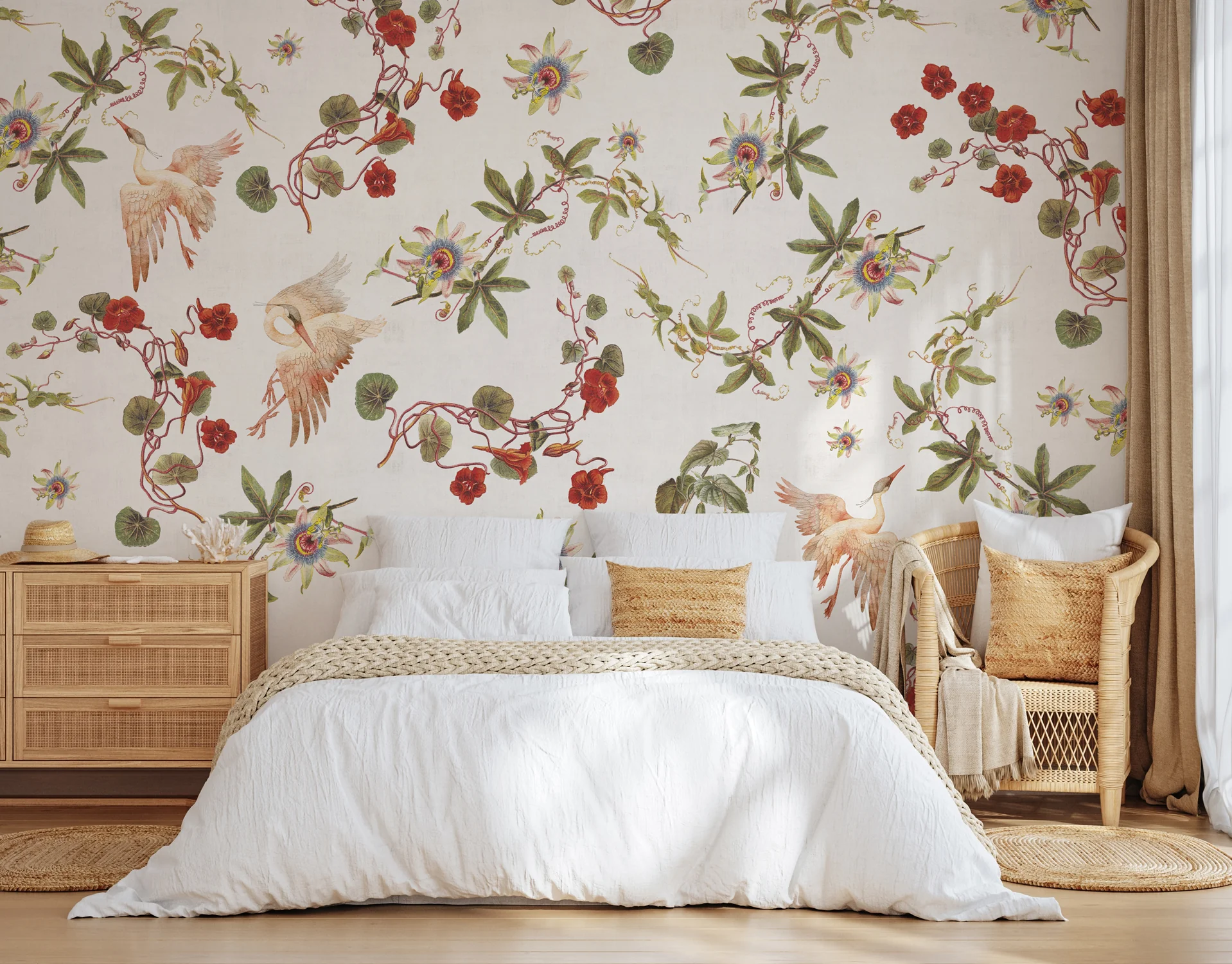 Papier Peint Panoramique Herons & Flowers Xl - Multicolore - Image 3