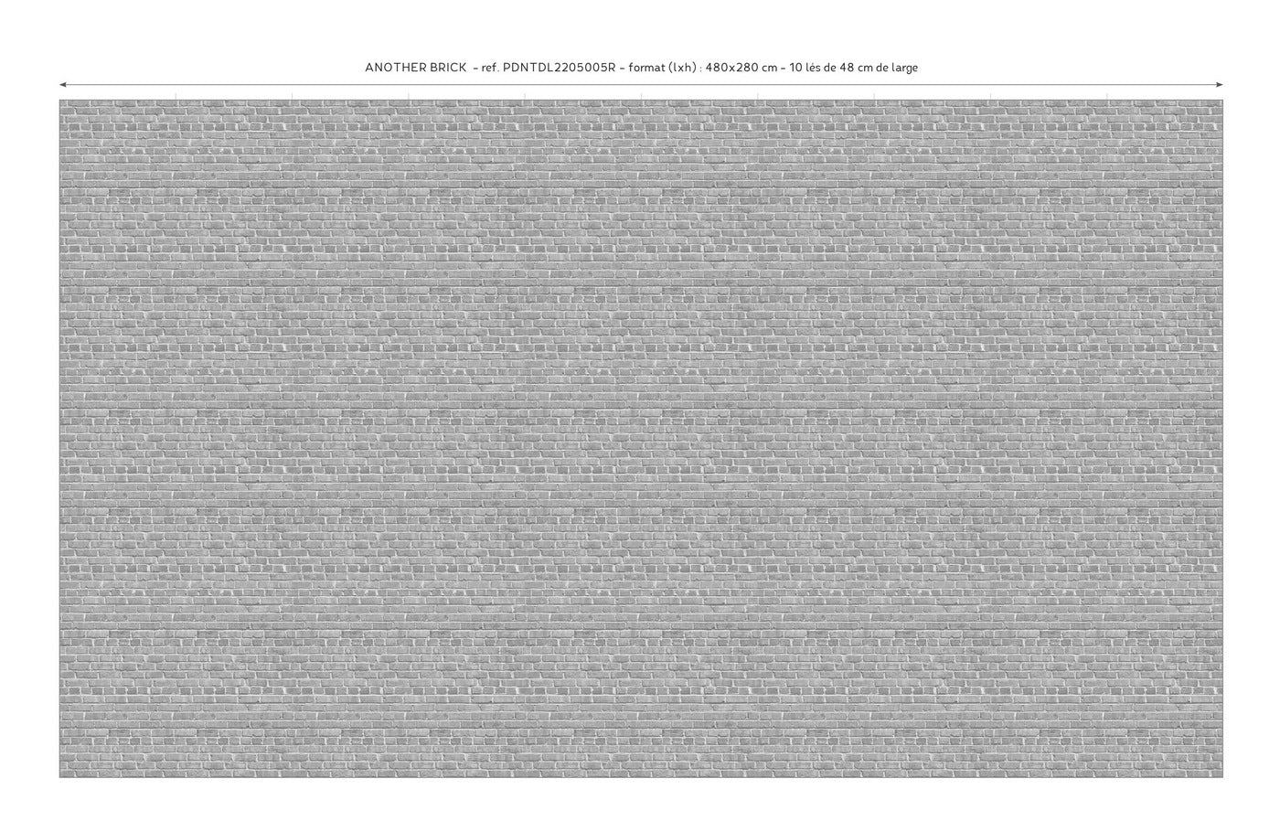 Papier Peint Panoramique Another Brick - Gris - Image 2