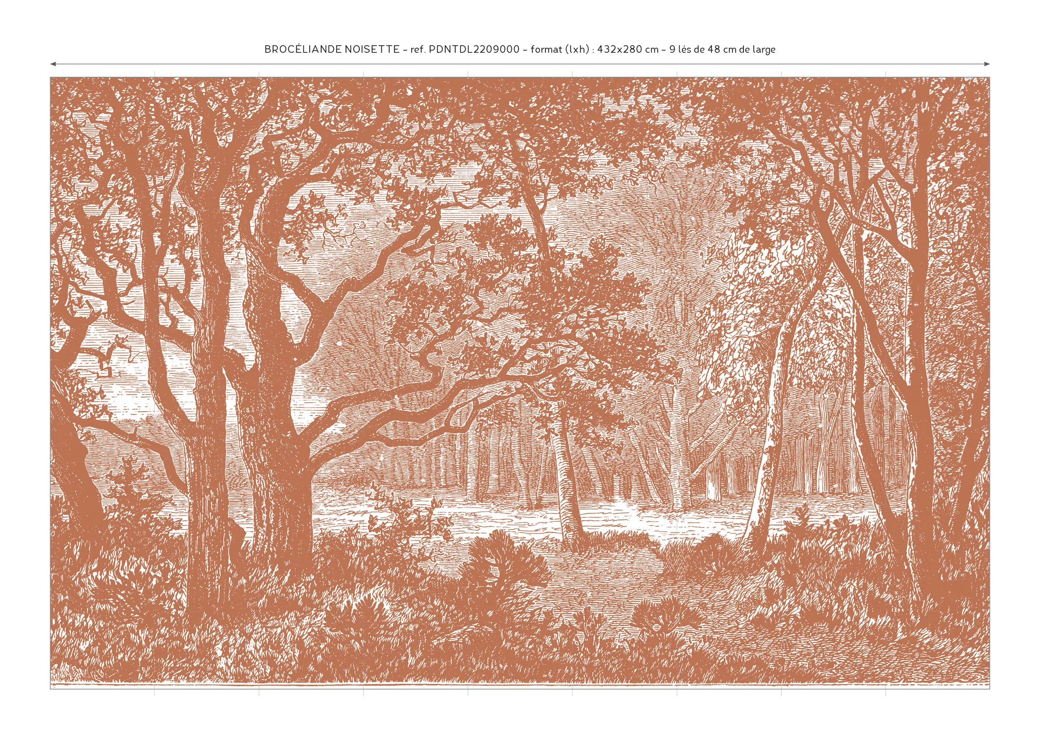 Papier Peint Panoramique Brocéliande - Noisette - Image 9