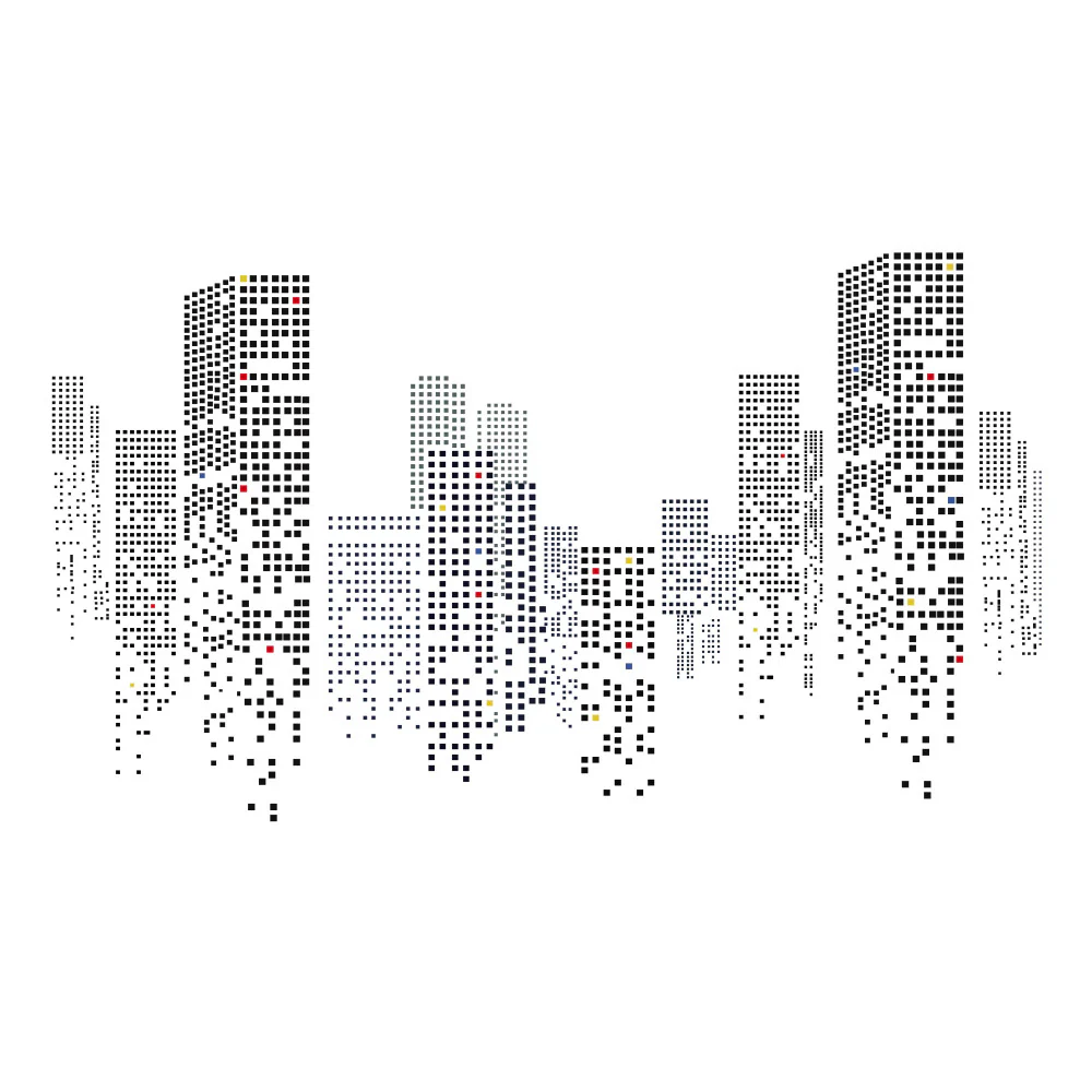 Papier Peint Panoramique City Lights - Noir - Image 2