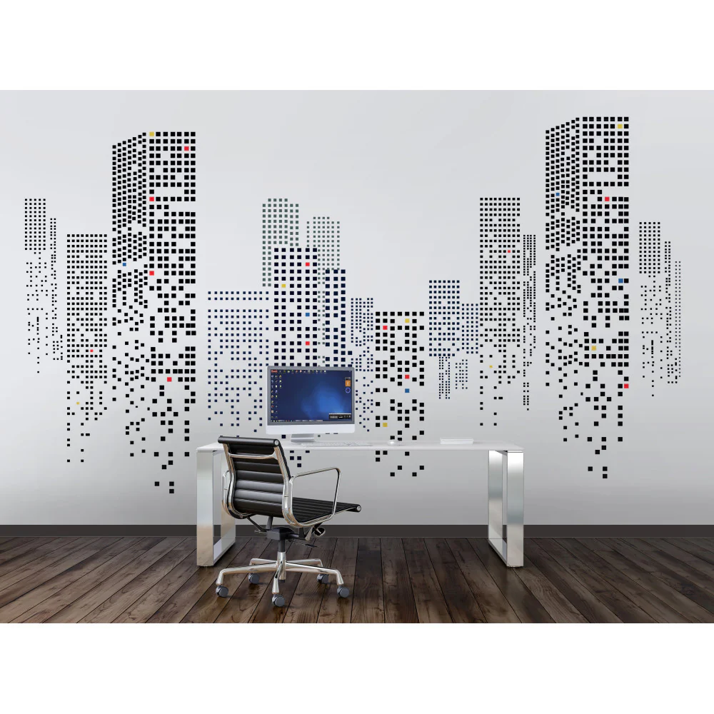 Papier Peint Panoramique City Lights - Noir - Image 5