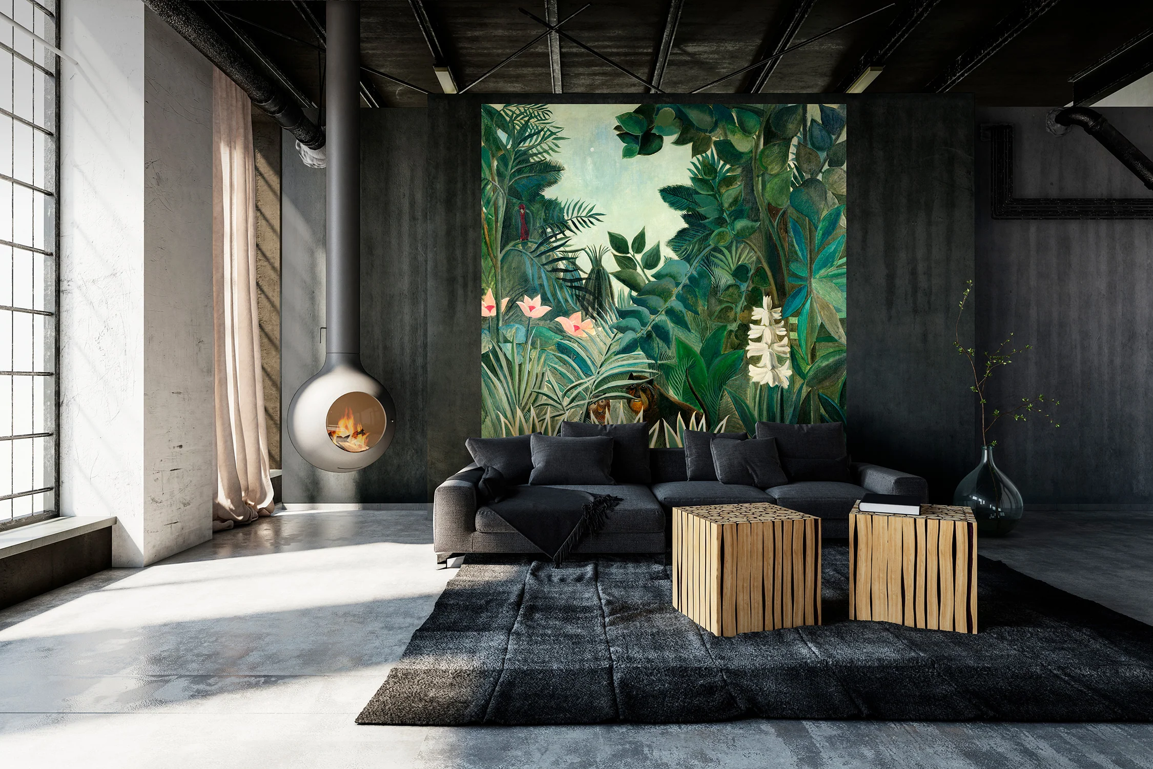 Papier Peint Panoramique Equatorial Jungle (Hj Rousseau) - Multicolore - Image 3
