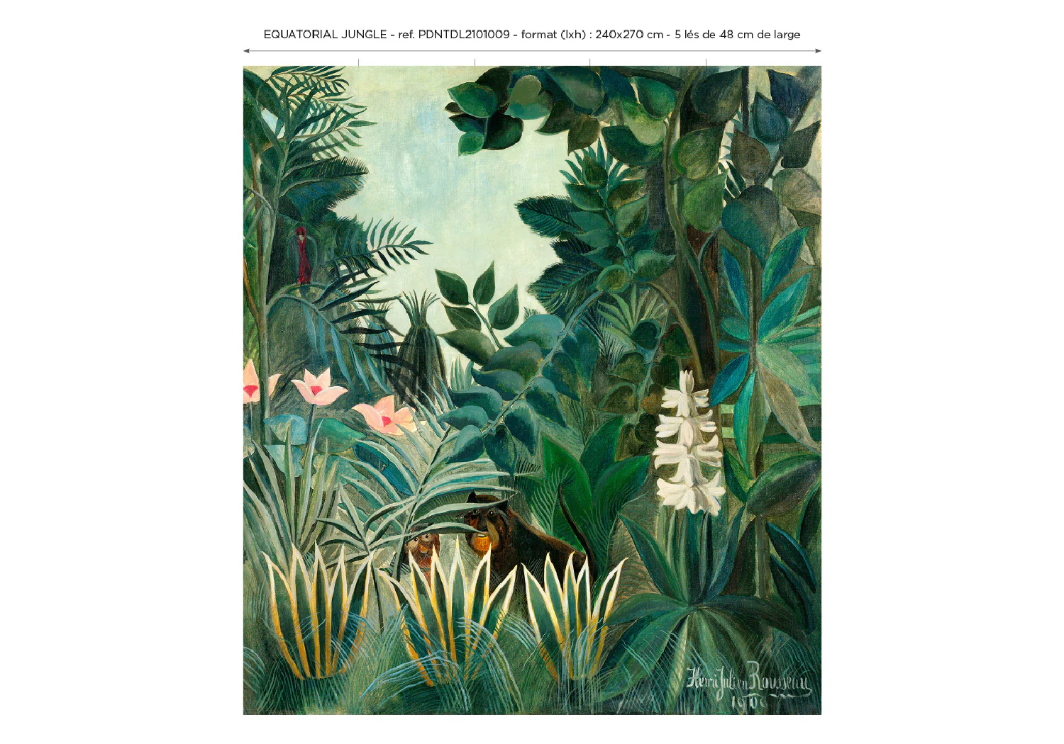 Papier Peint Panoramique Equatorial Jungle (Hj Rousseau) - Multicolore - Image 7