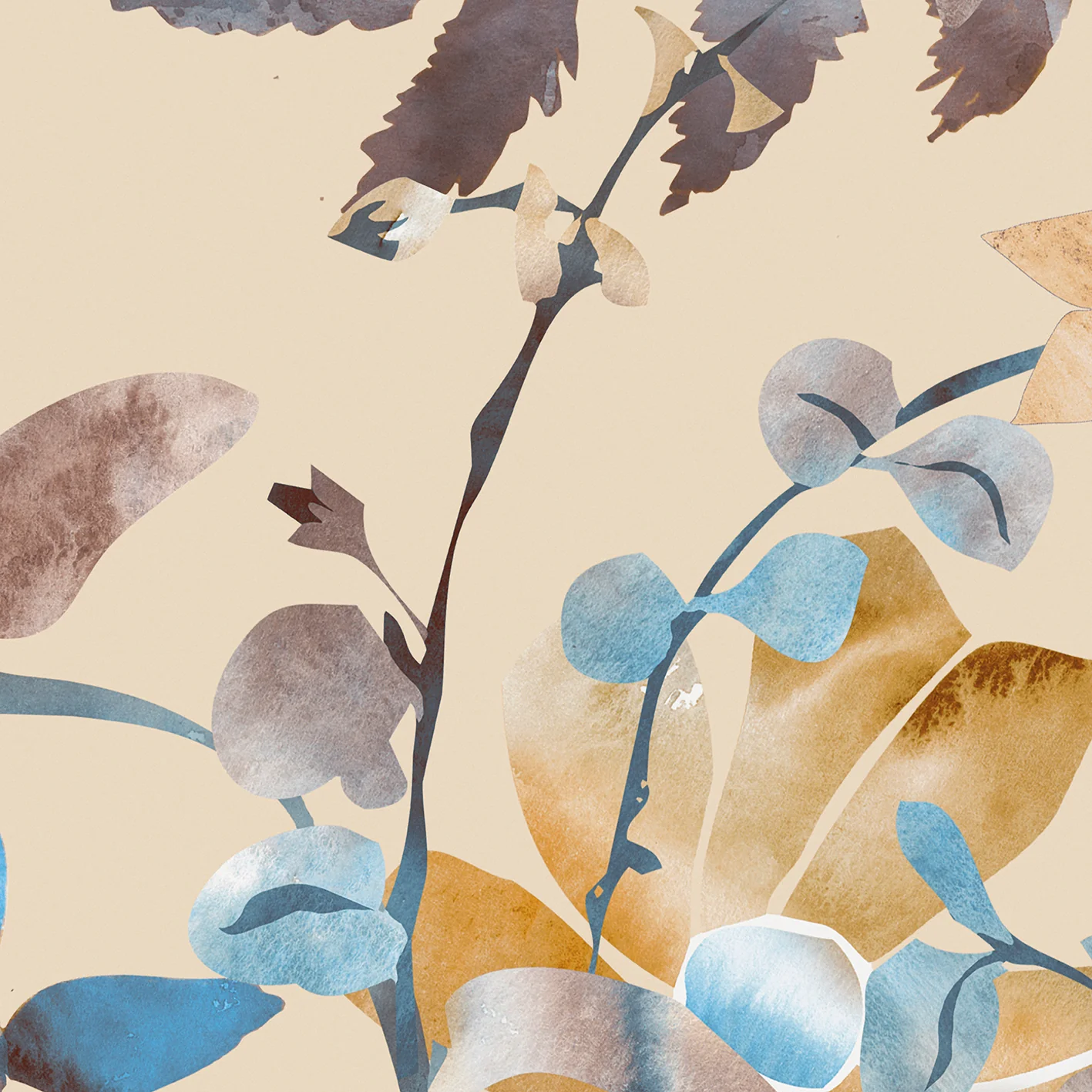 Papier Peint Panoramique Floralies - Ocre - Image 4
