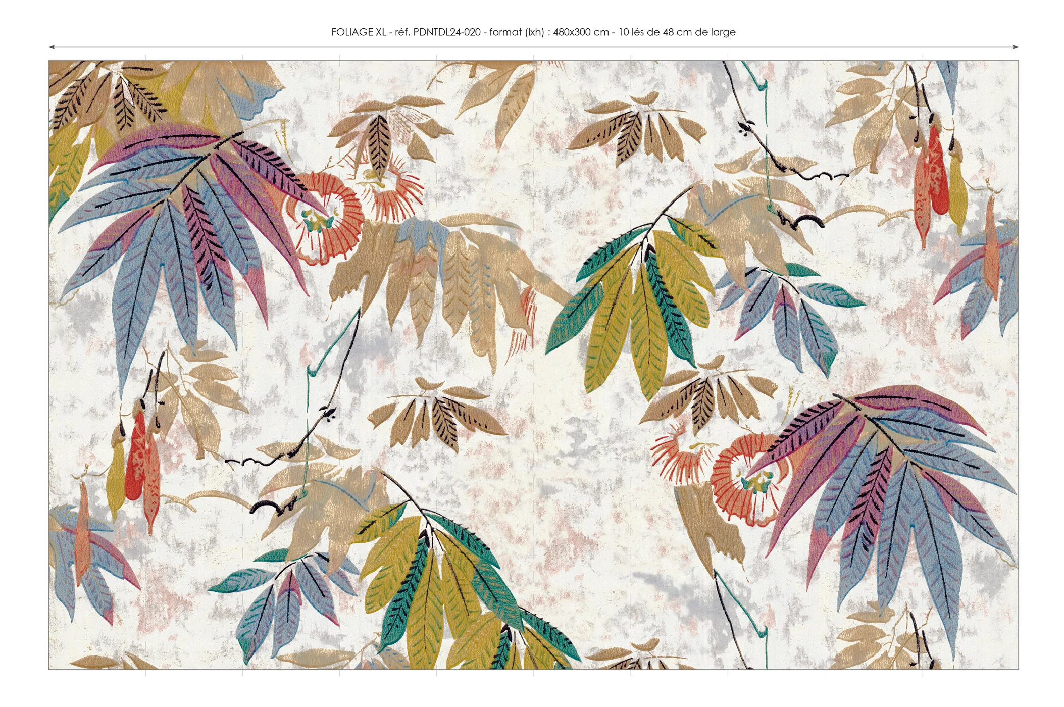 Papier Peint Panoramique Foliage Xl - Multicolore - Image 8