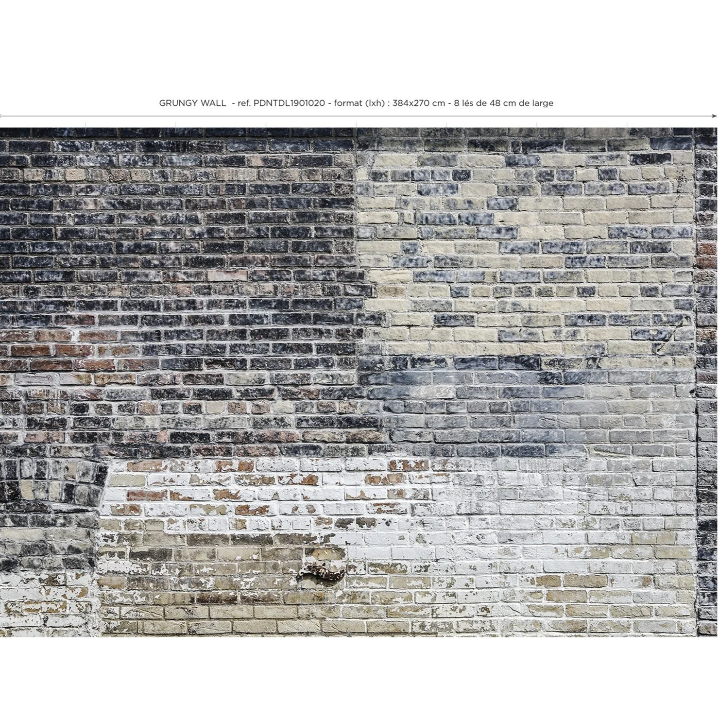 Papier Peint Panoramique Grungy Wall - Multicolore - Image 6