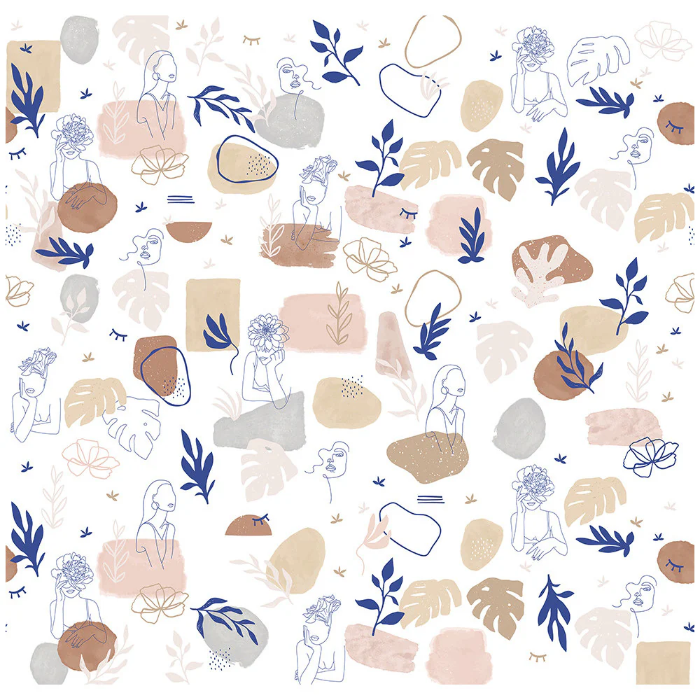 Papier Peint Panoramique Jade - Bleu Outremer - Image 6