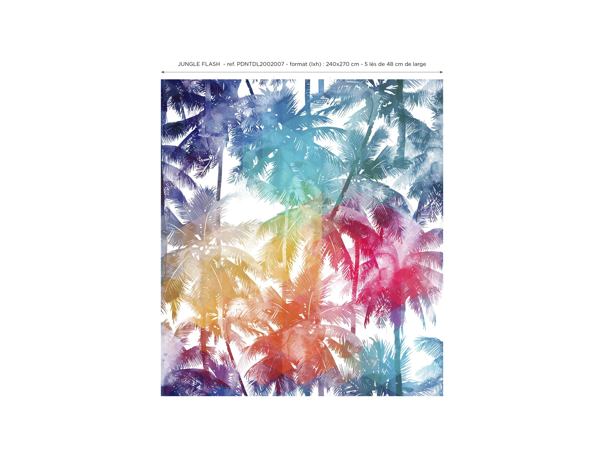 Papier Peint Panoramique Jungle Flash - Multicolore - Image 6