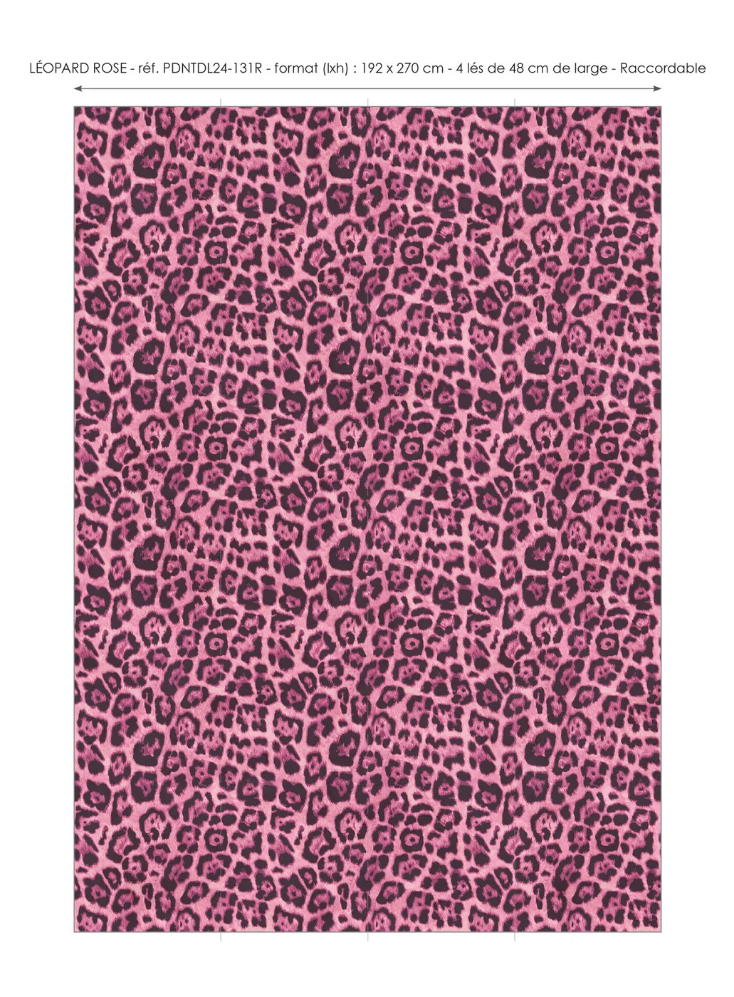 Papier Peint Panoramique Léopard - Rose - Image 2