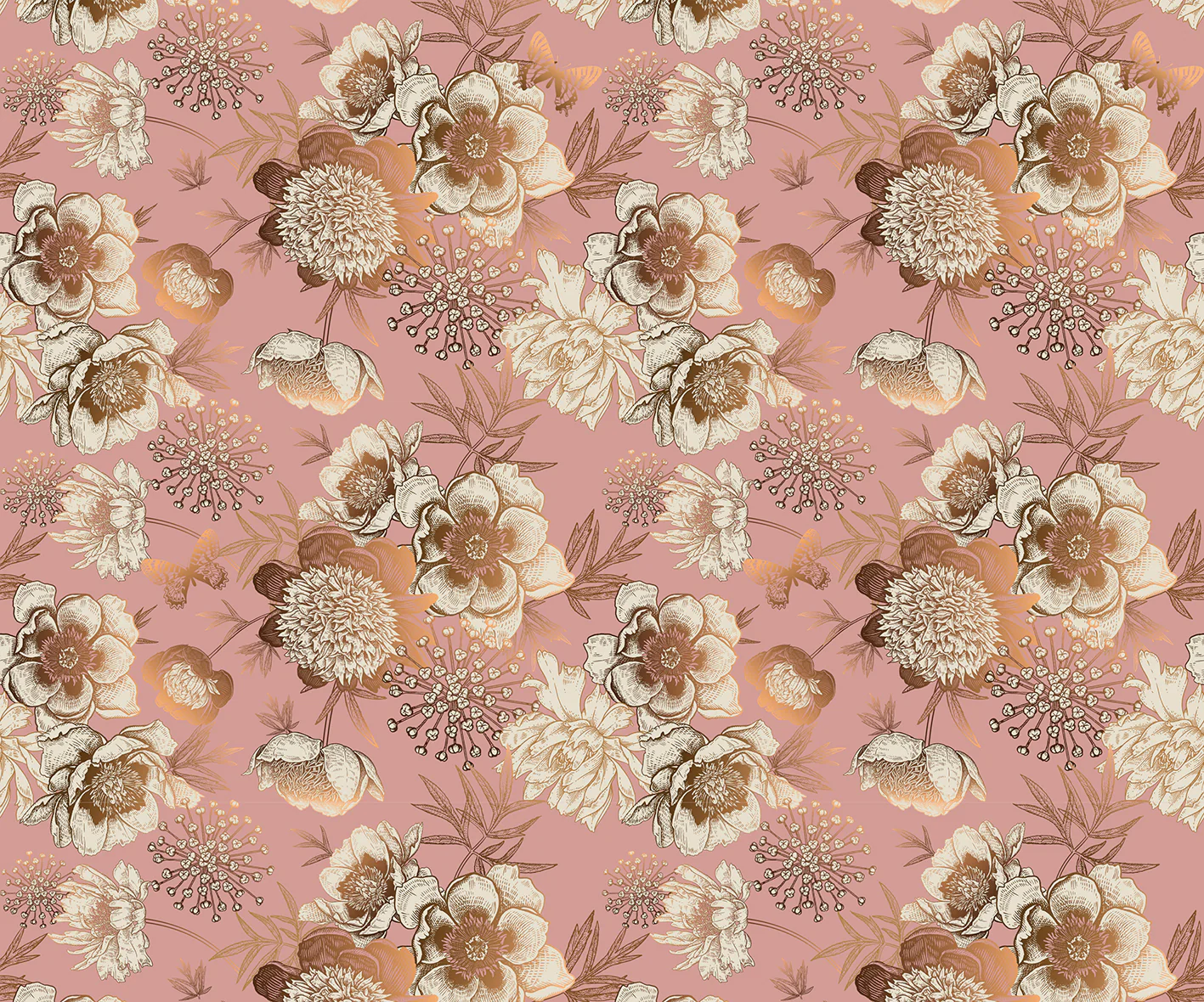 Papier Peint Panoramique Madeleine - Rose - Image 4