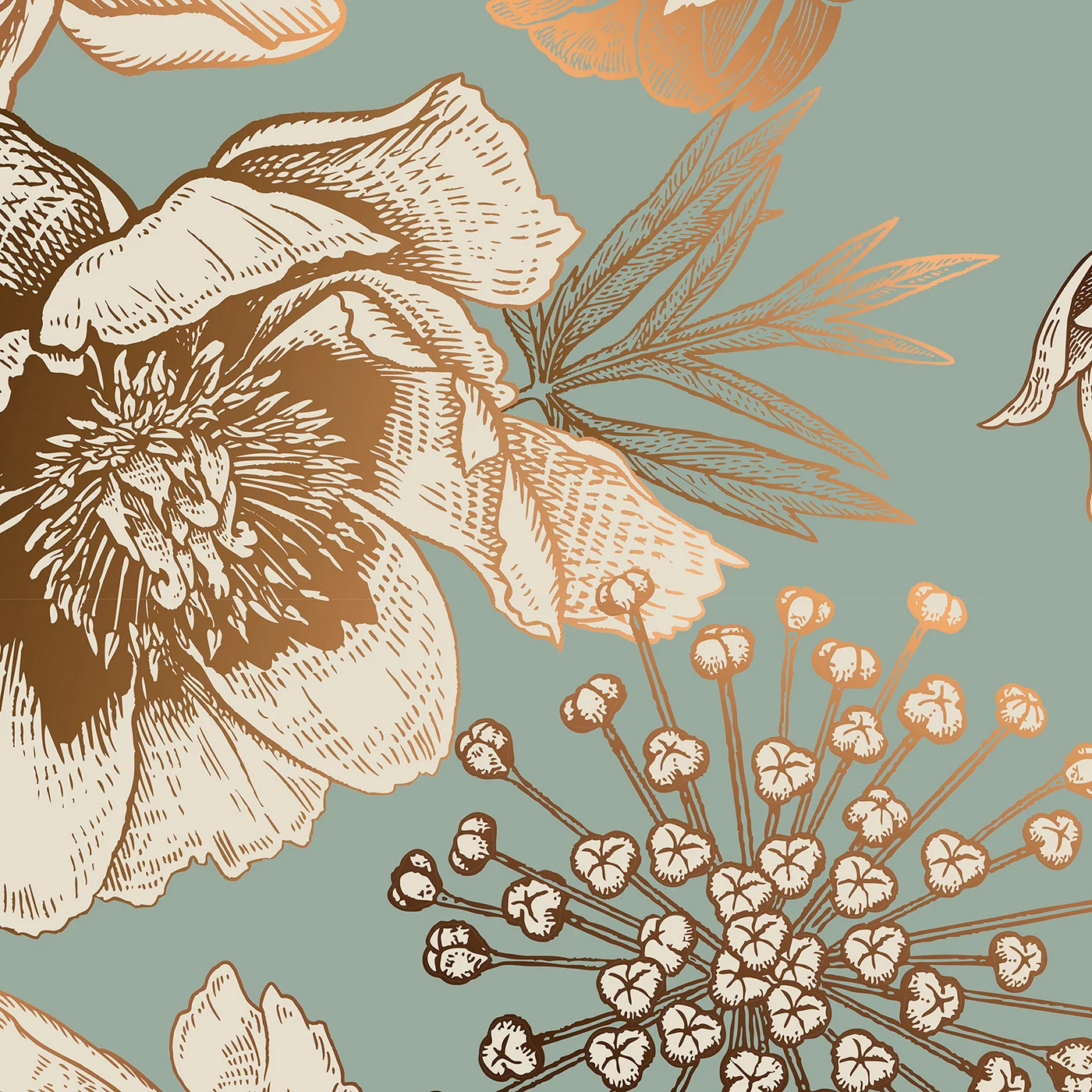 Papier Peint Panoramique Madeleine - Bleu - Image 4
