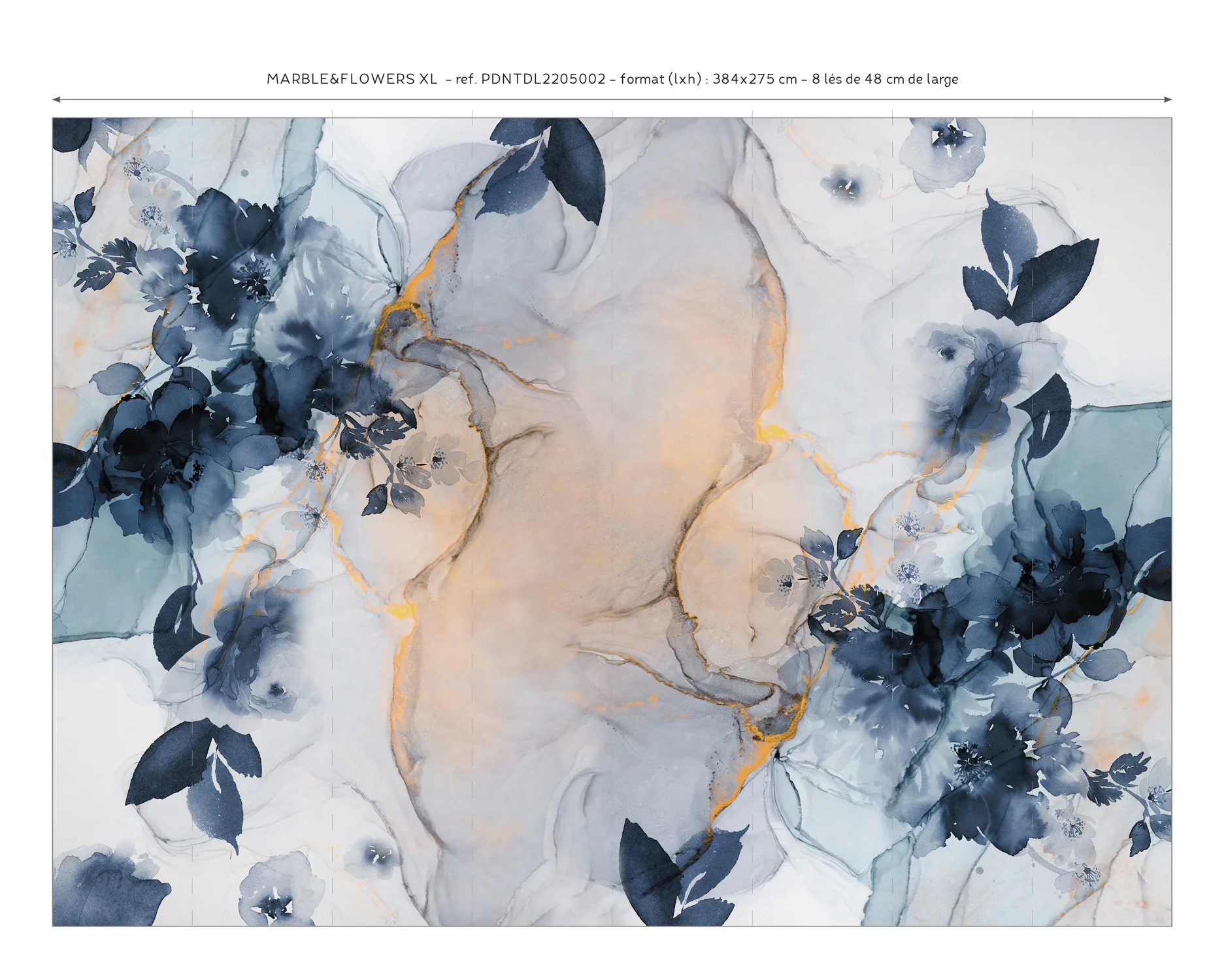 Papier Peint Panoramique Marble&Flowers Xl - Multicolore - Image 9