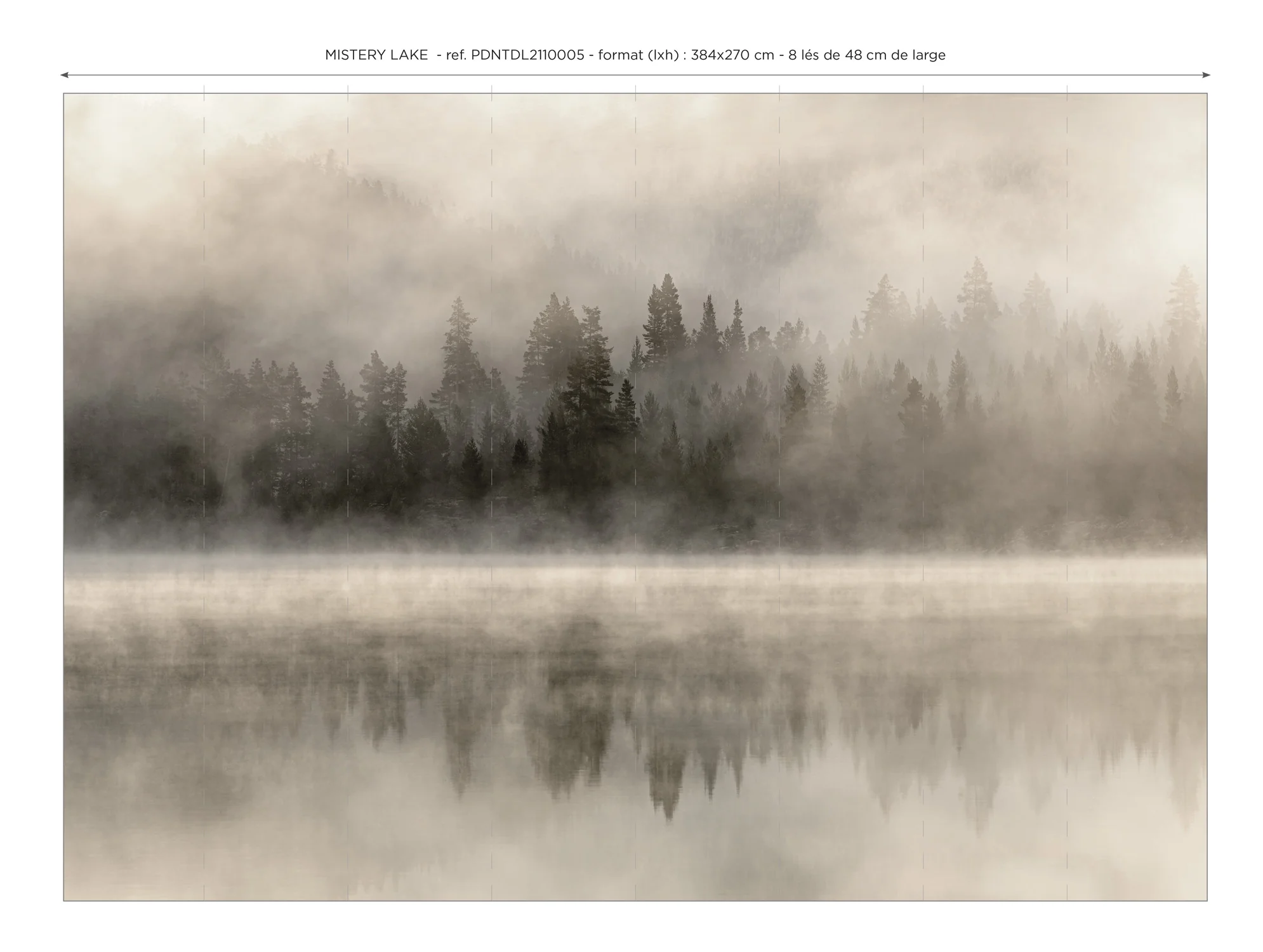 Papier Peint Panoramique Mistery Lake - Beige - Image 9