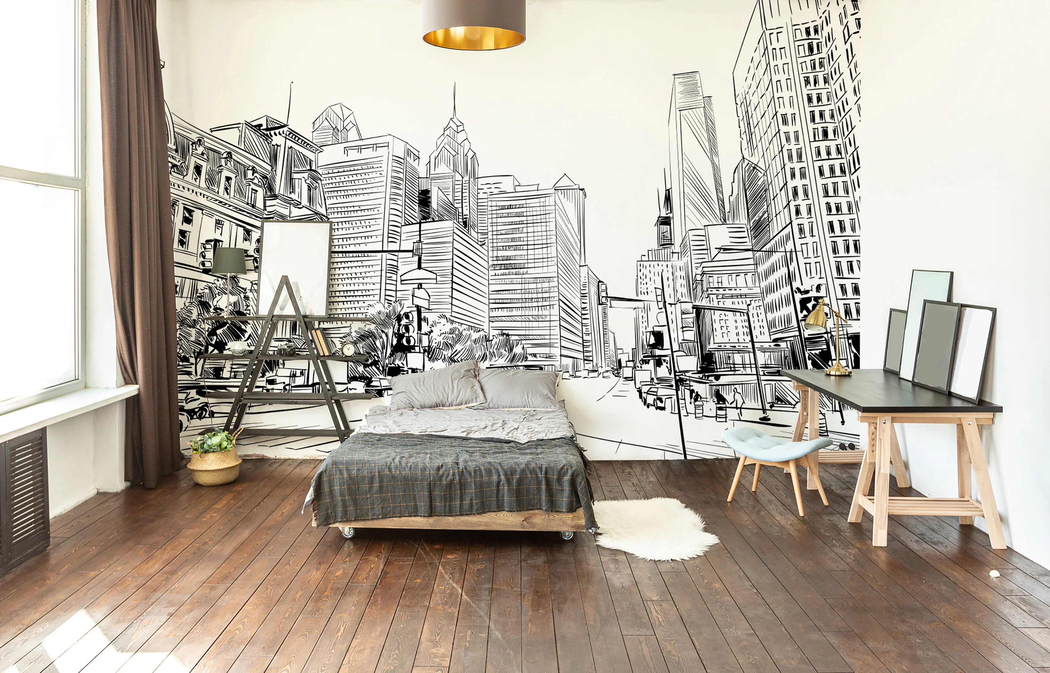 Papier Peint Panoramique Nyc - Noir - Image 3
