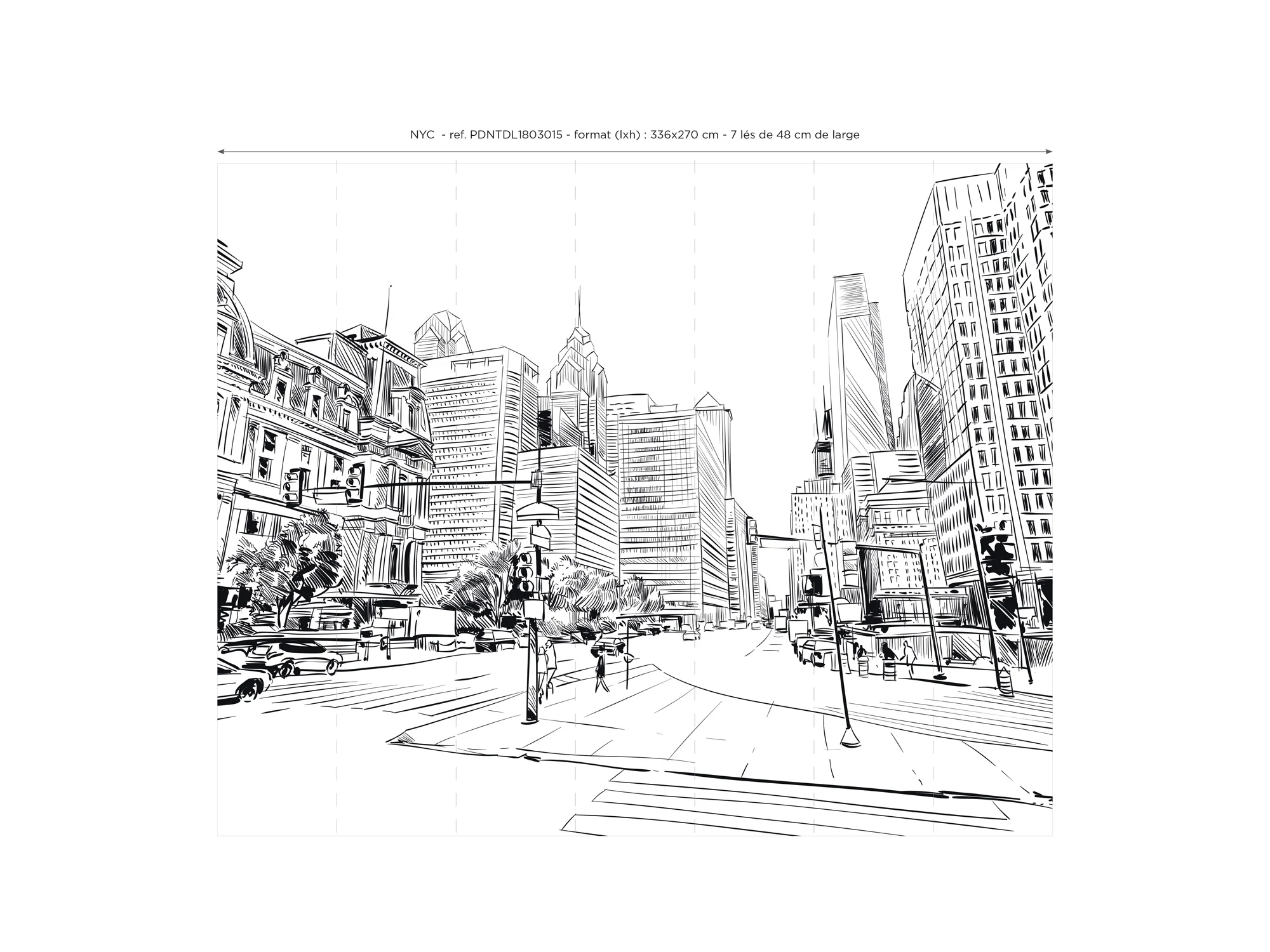 Papier Peint Panoramique Nyc - Noir - Image 7