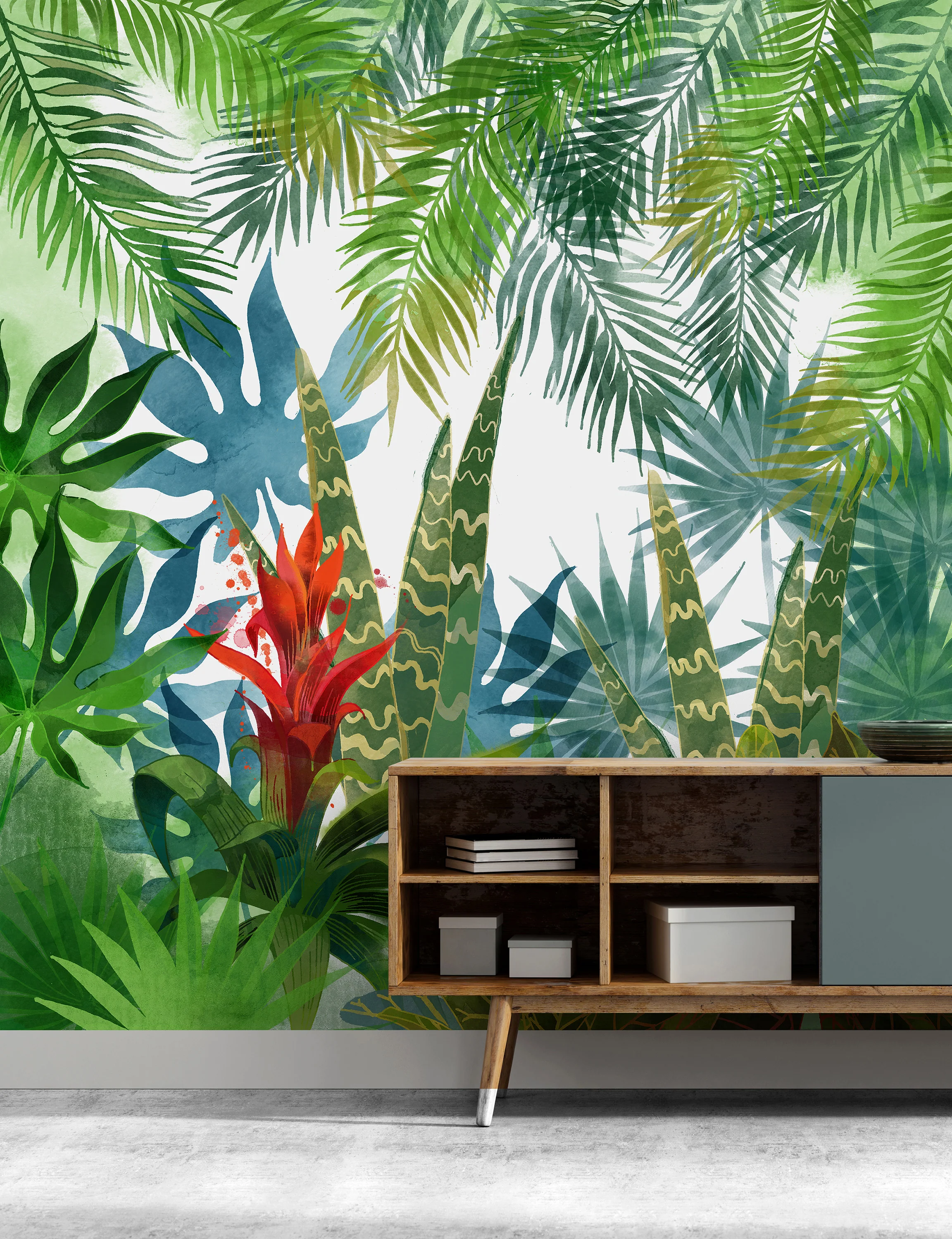 Papier Peint Panoramique Petite Jungle - Multicolore - Image 2