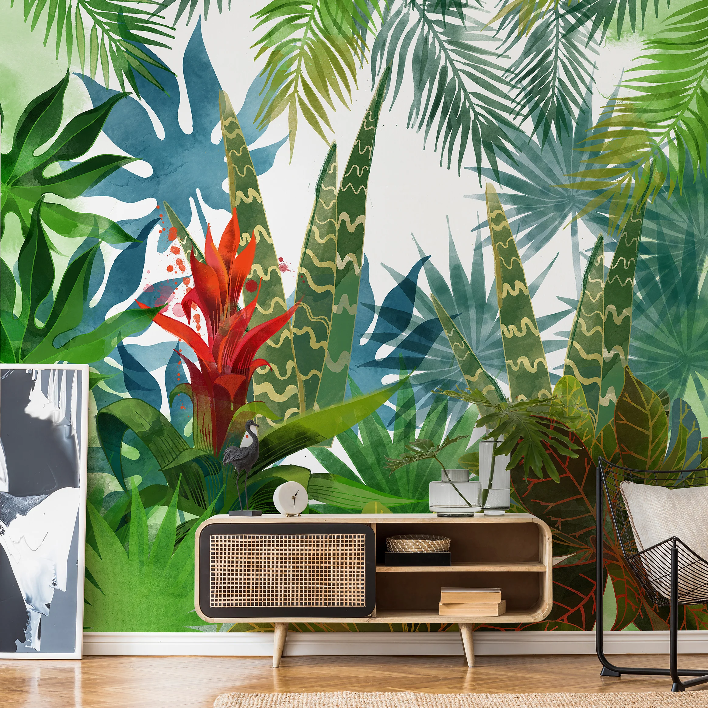 Papier Peint Panoramique Petite Jungle - Multicolore - Image 3