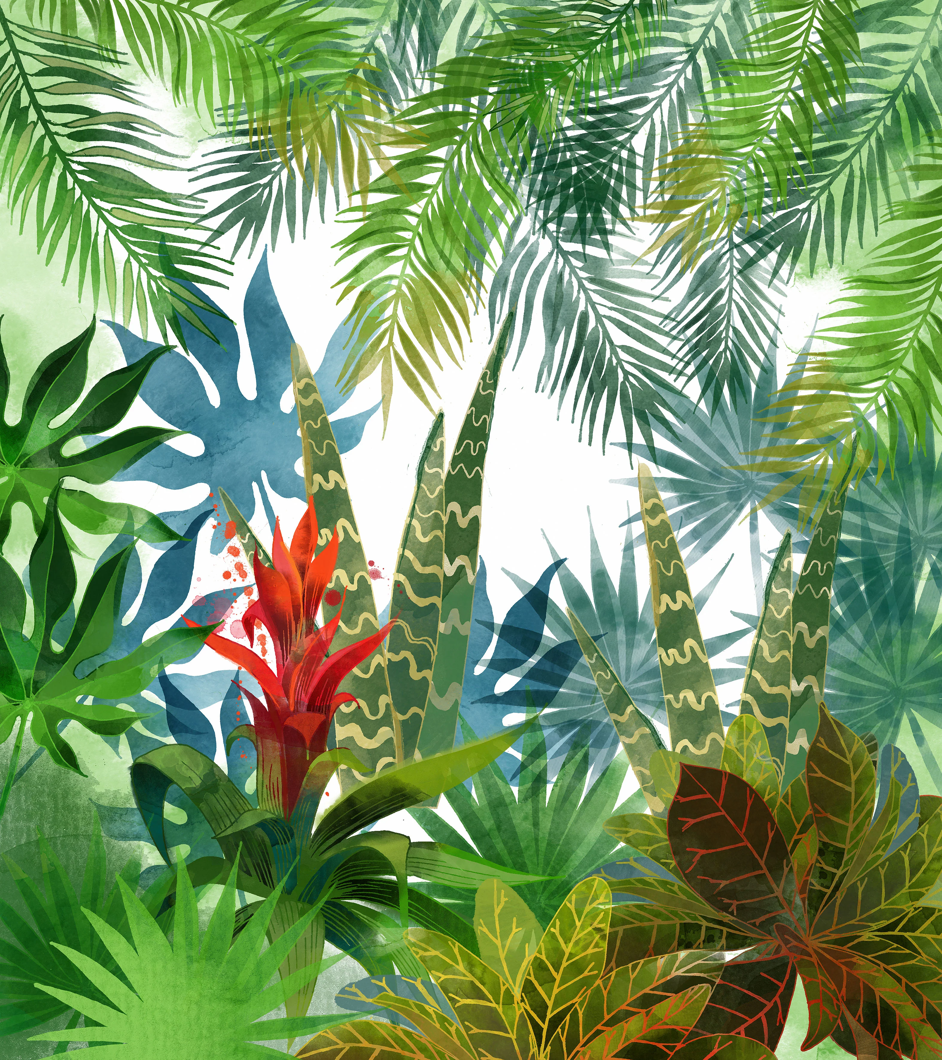 Papier Peint Panoramique Petite Jungle - Multicolore - Image 5