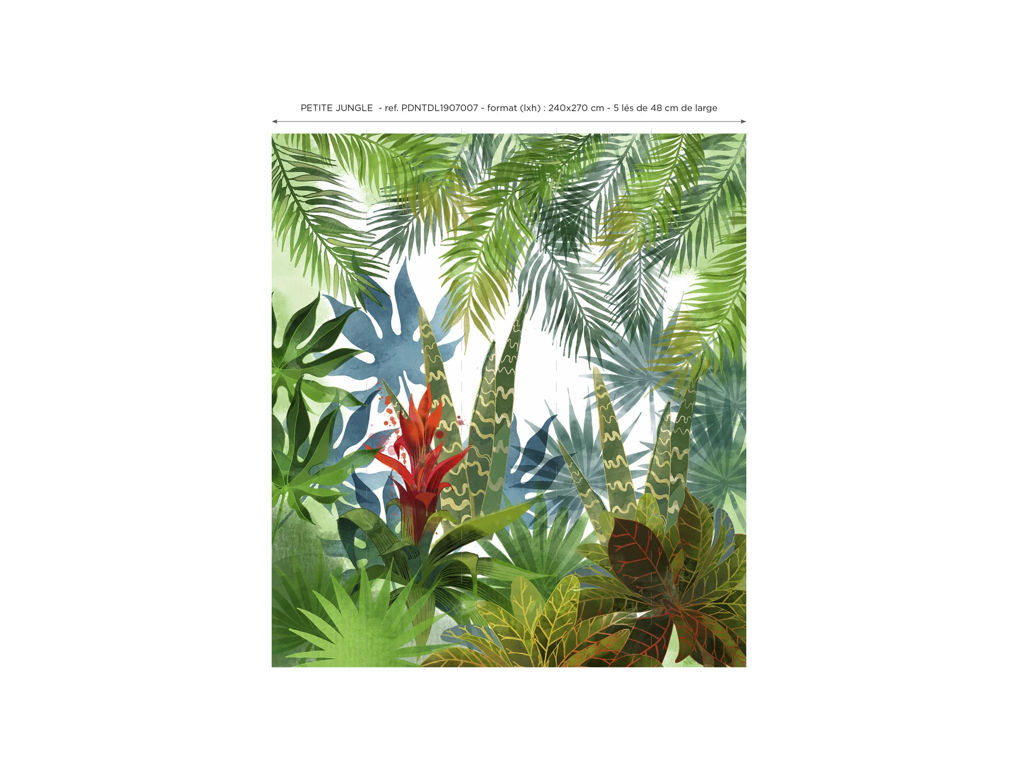 Papier Peint Panoramique Petite Jungle - Multicolore - Image 6