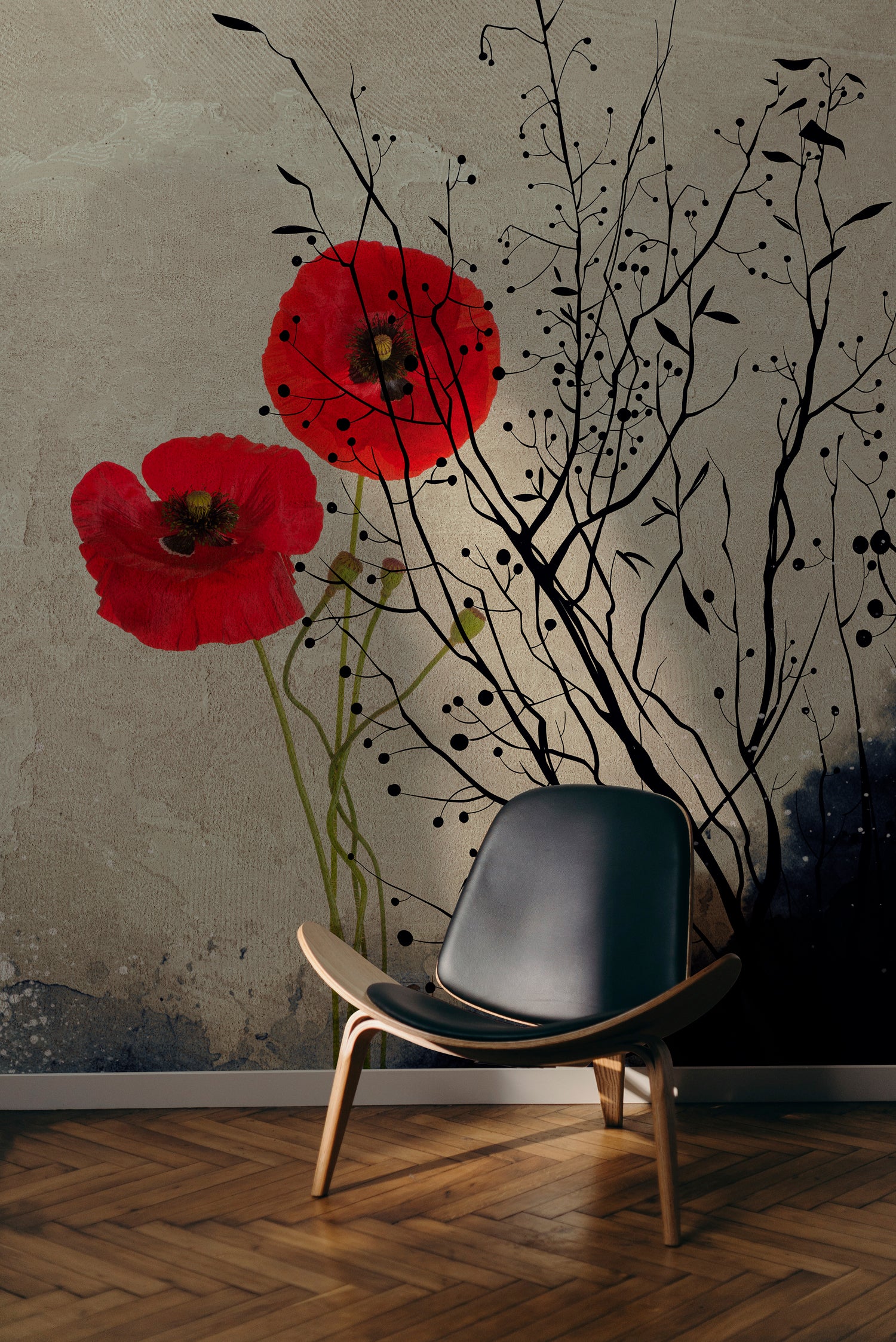 Papier Peint Panoramique Poppies - Multicolore - Image 3