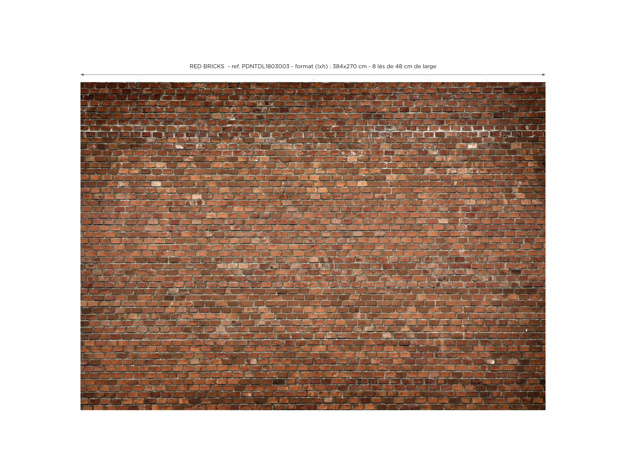 Papier Peint Panoramique Red Bricks - Orange - Image 5