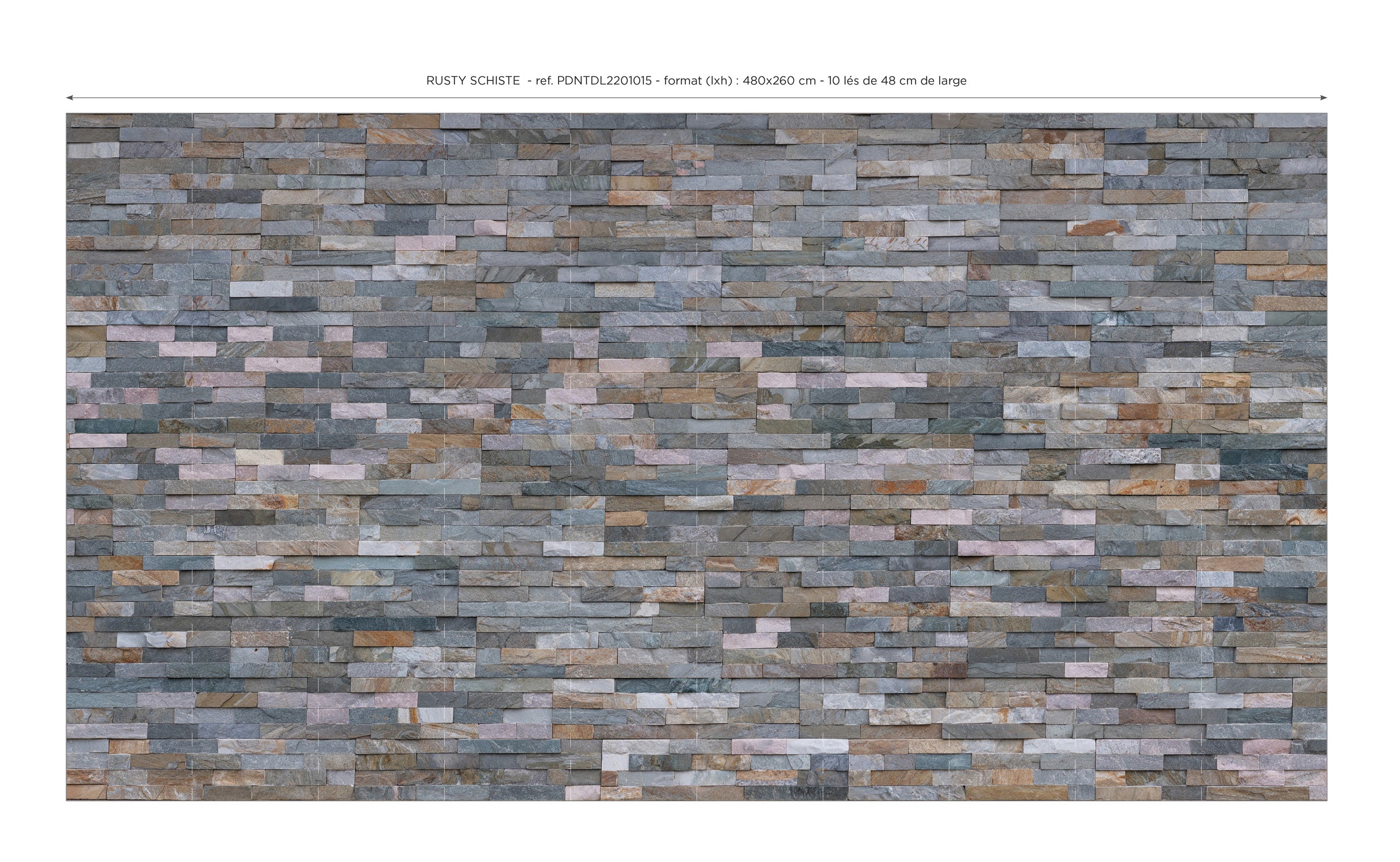 Papier Peint Panoramique Rusty Schiste - Gris - Image 7