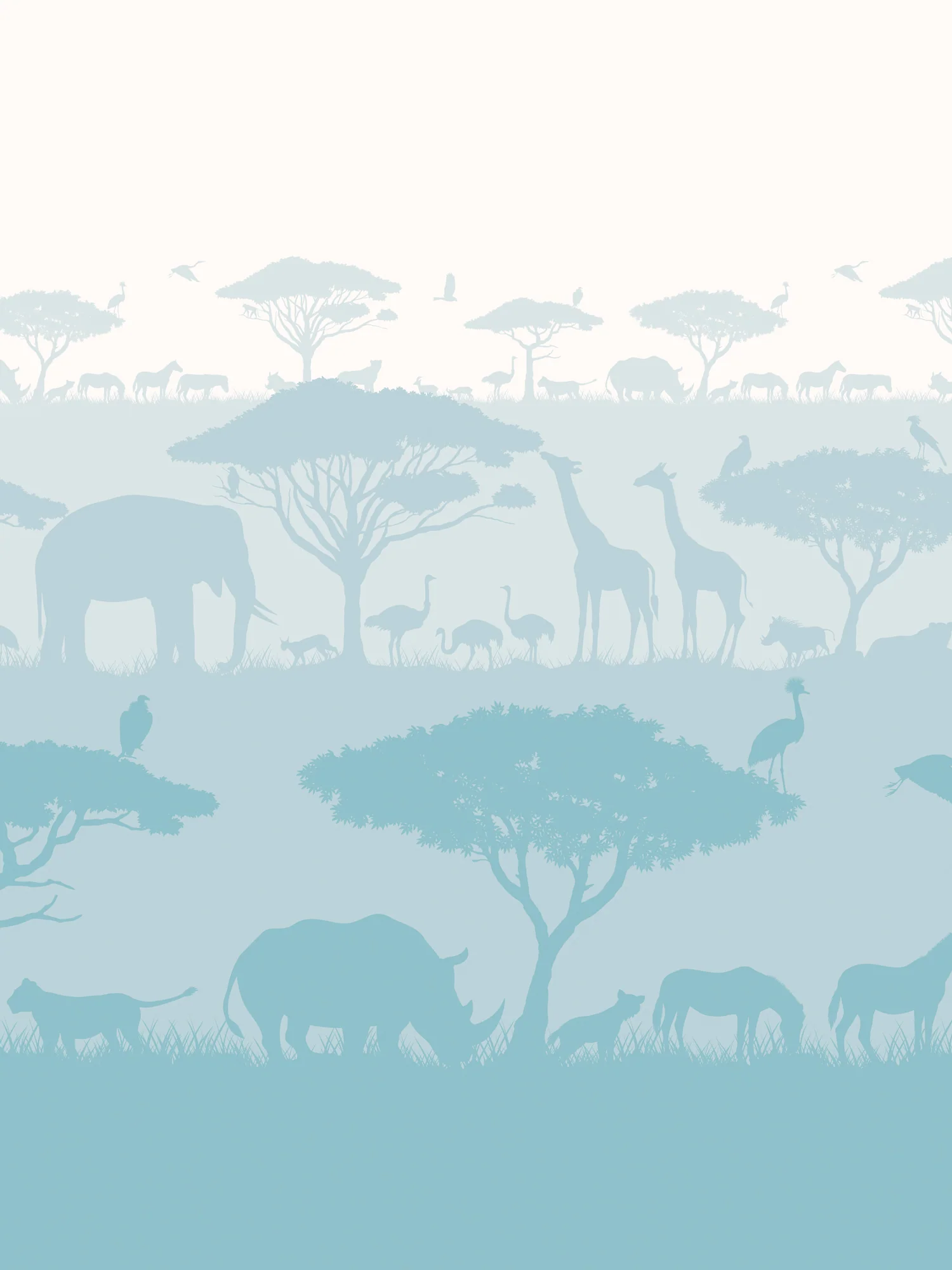 Poster Adhésif Savane - Bleu - Image 2
