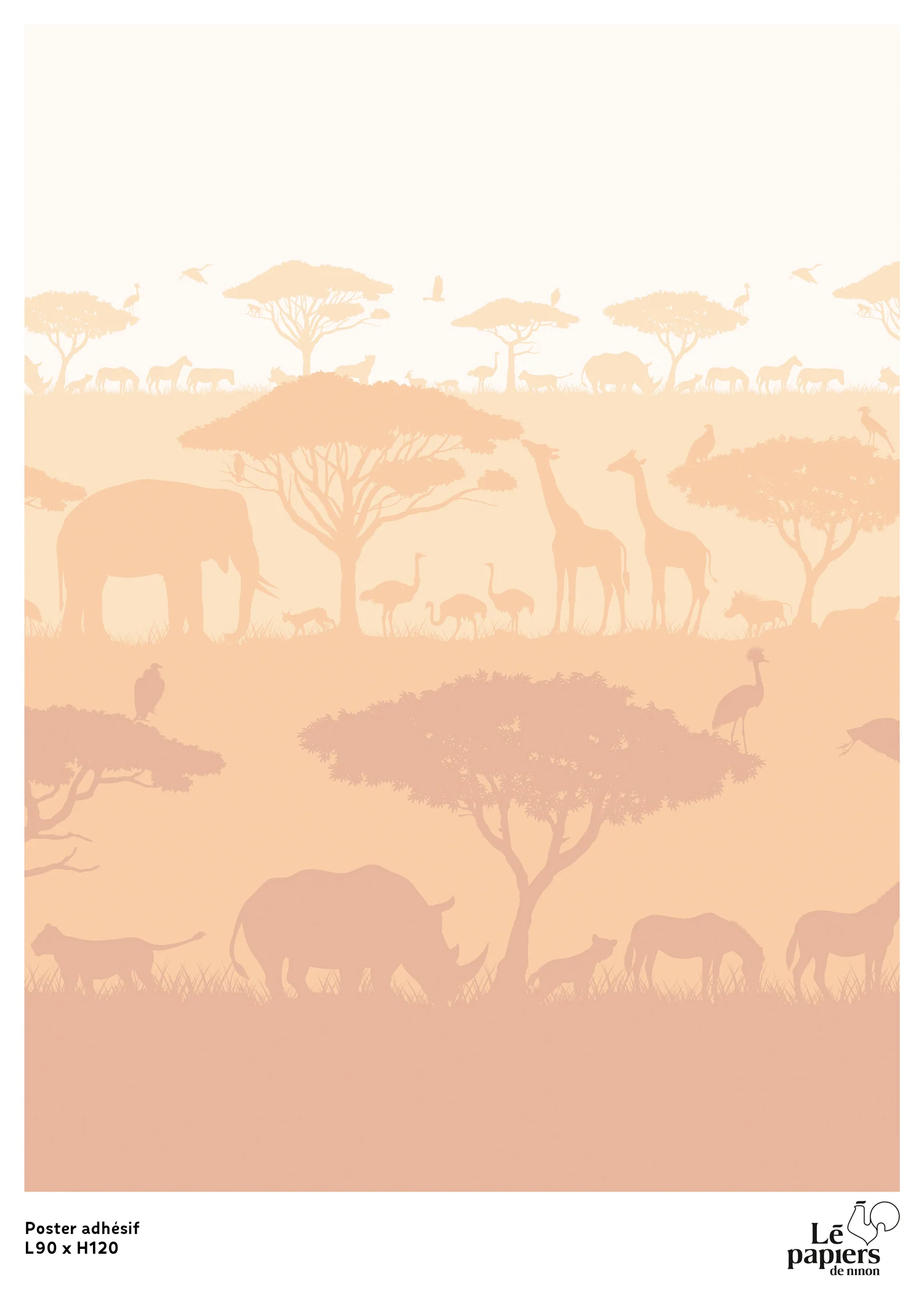 Poster Adhésif Savane - Terracotta - Image 3