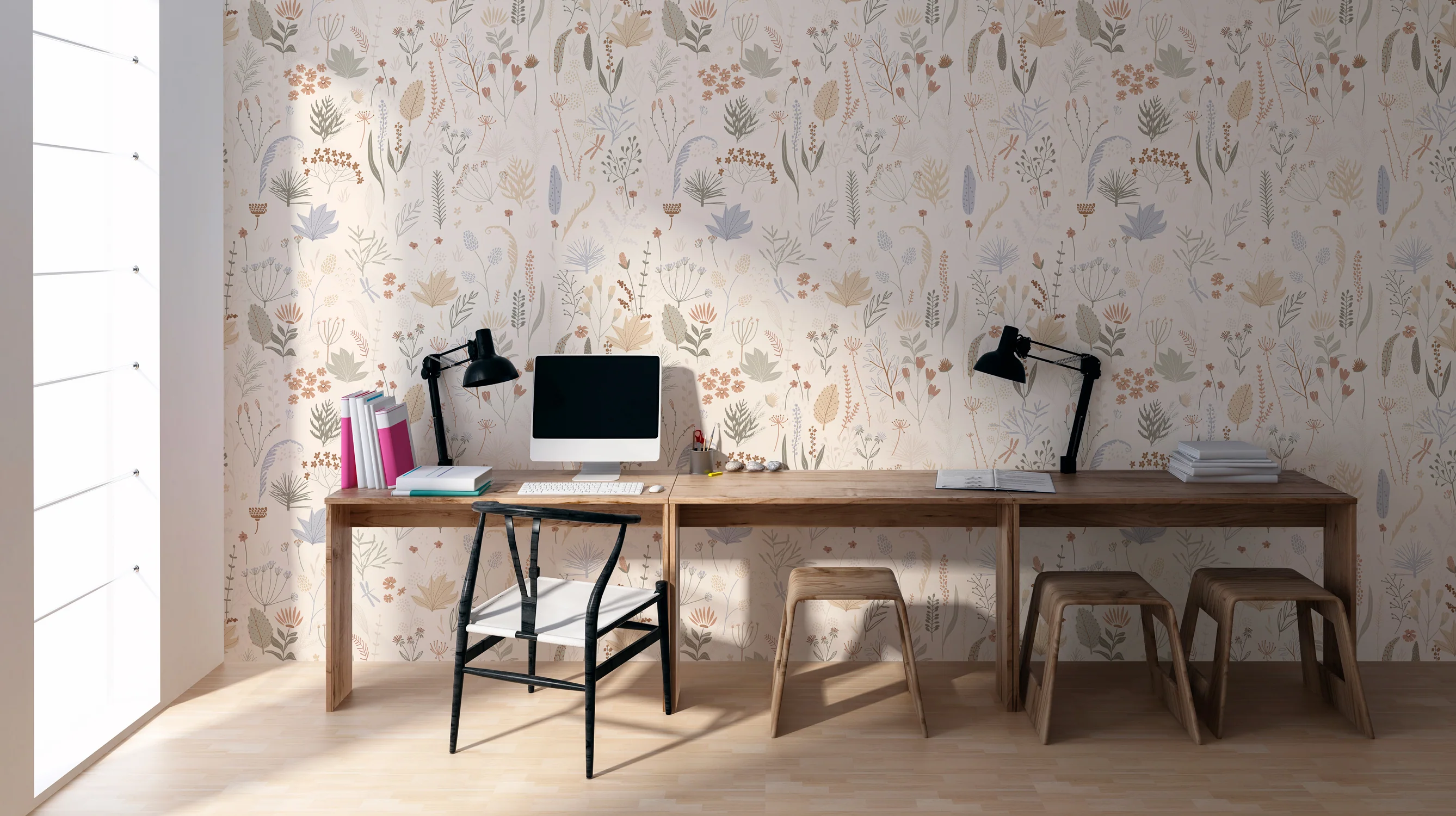 Papier Peint Panoramique Sidonie - Beige - Image 4
