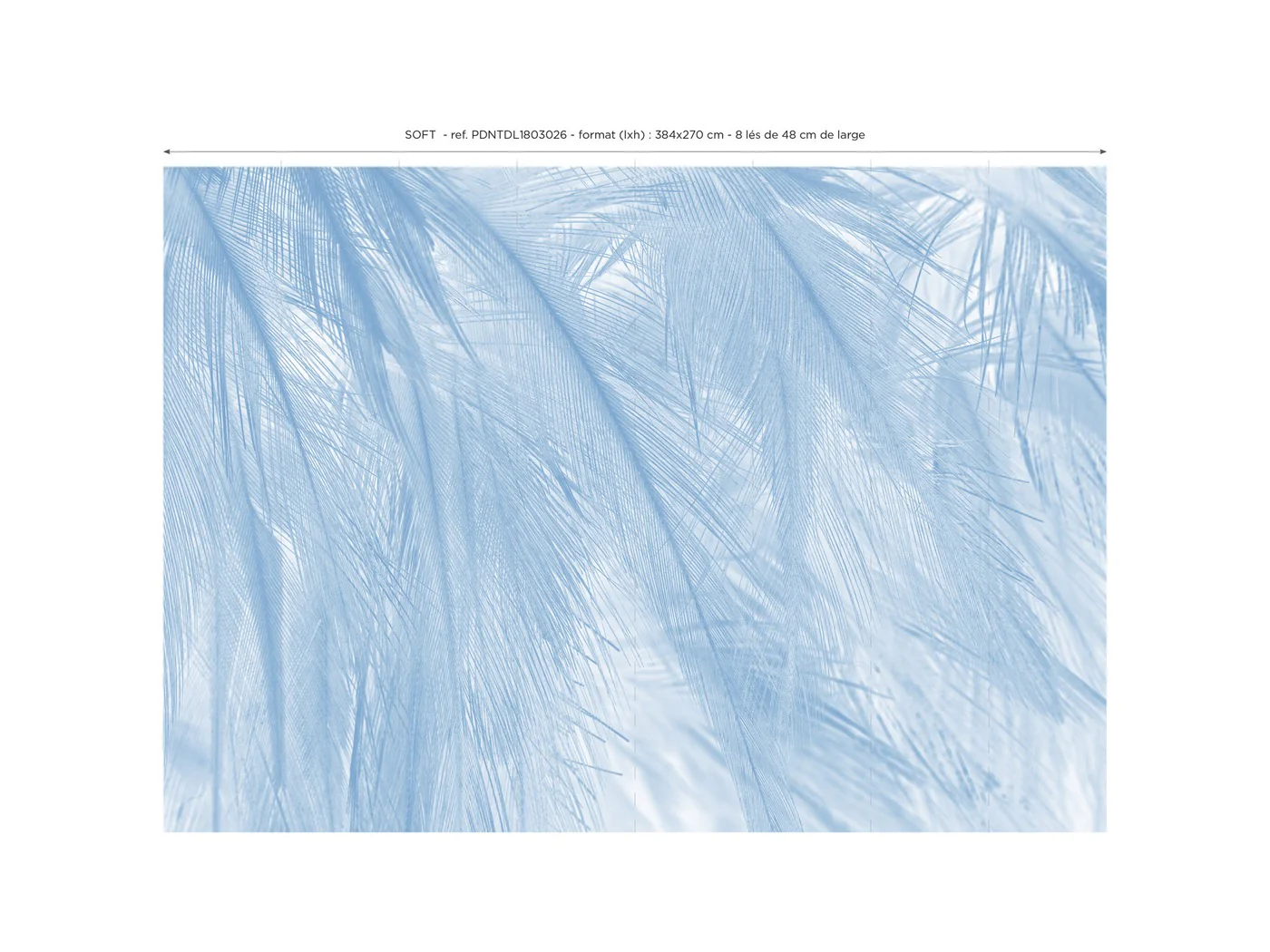 Papier Peint Panoramique Soft - Bleu - Image 2