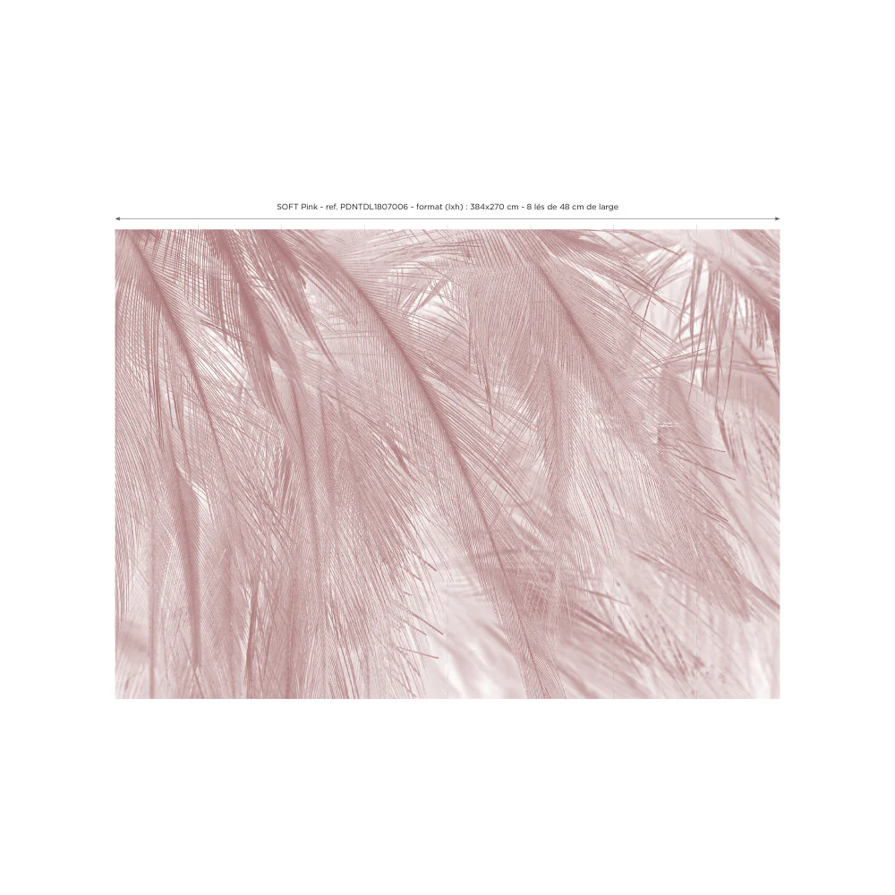 Papier Peint Panoramique Soft - Rose - Image 2