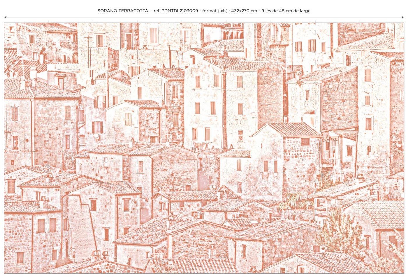Papier Peint Panoramique Sorano - Terracotta - Image 2