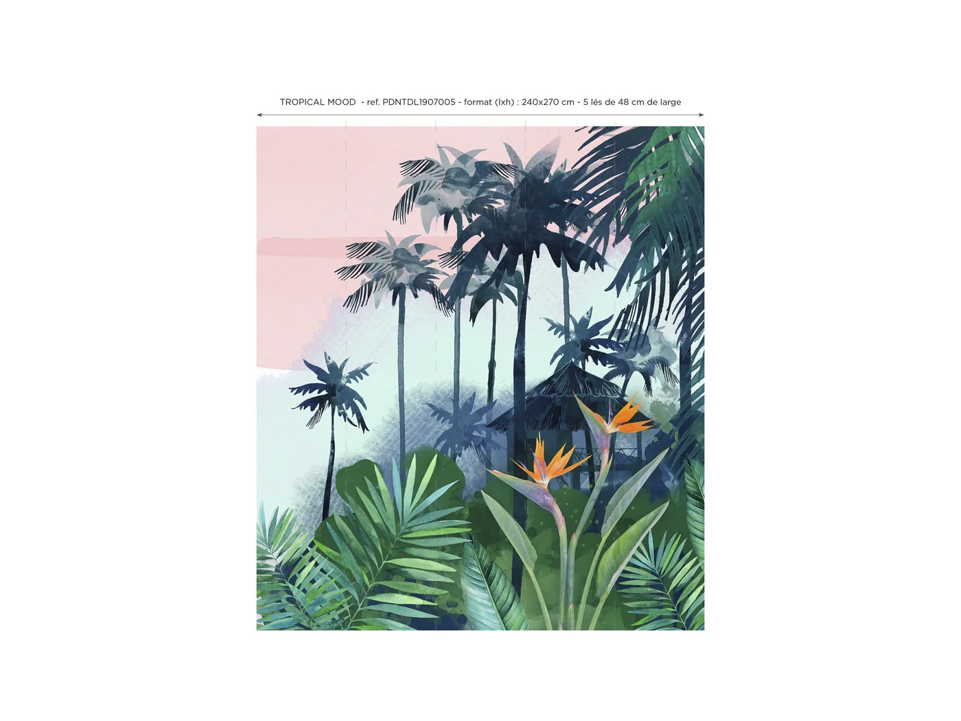 Papier Peint Panoramique Tropical Mood - Multicolore - Image 2