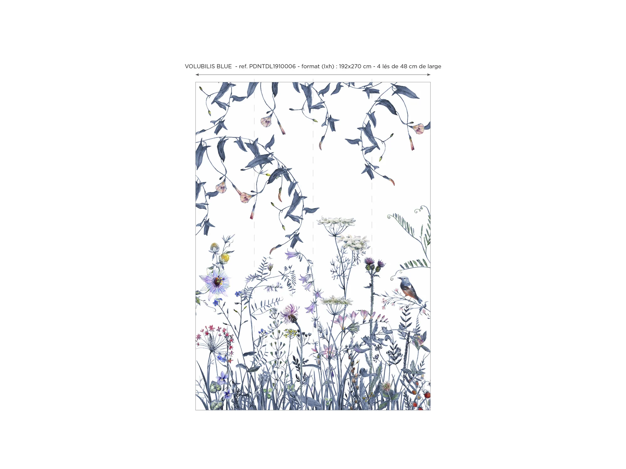Papier Peint Panoramique Volubilis Blue - Multicolore - Image 7