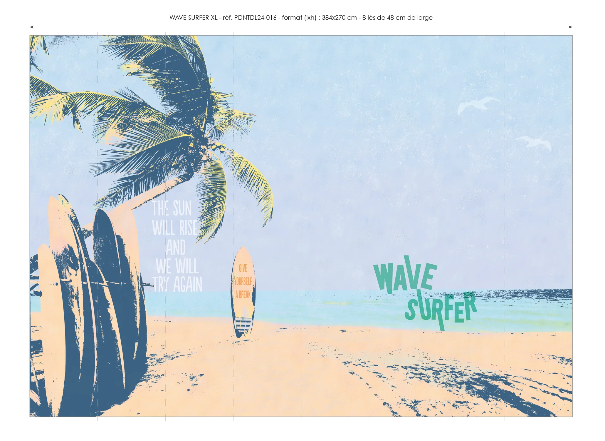 Papier Peint Panoramique Wave Surfer Xl - Multicolore - Image 7