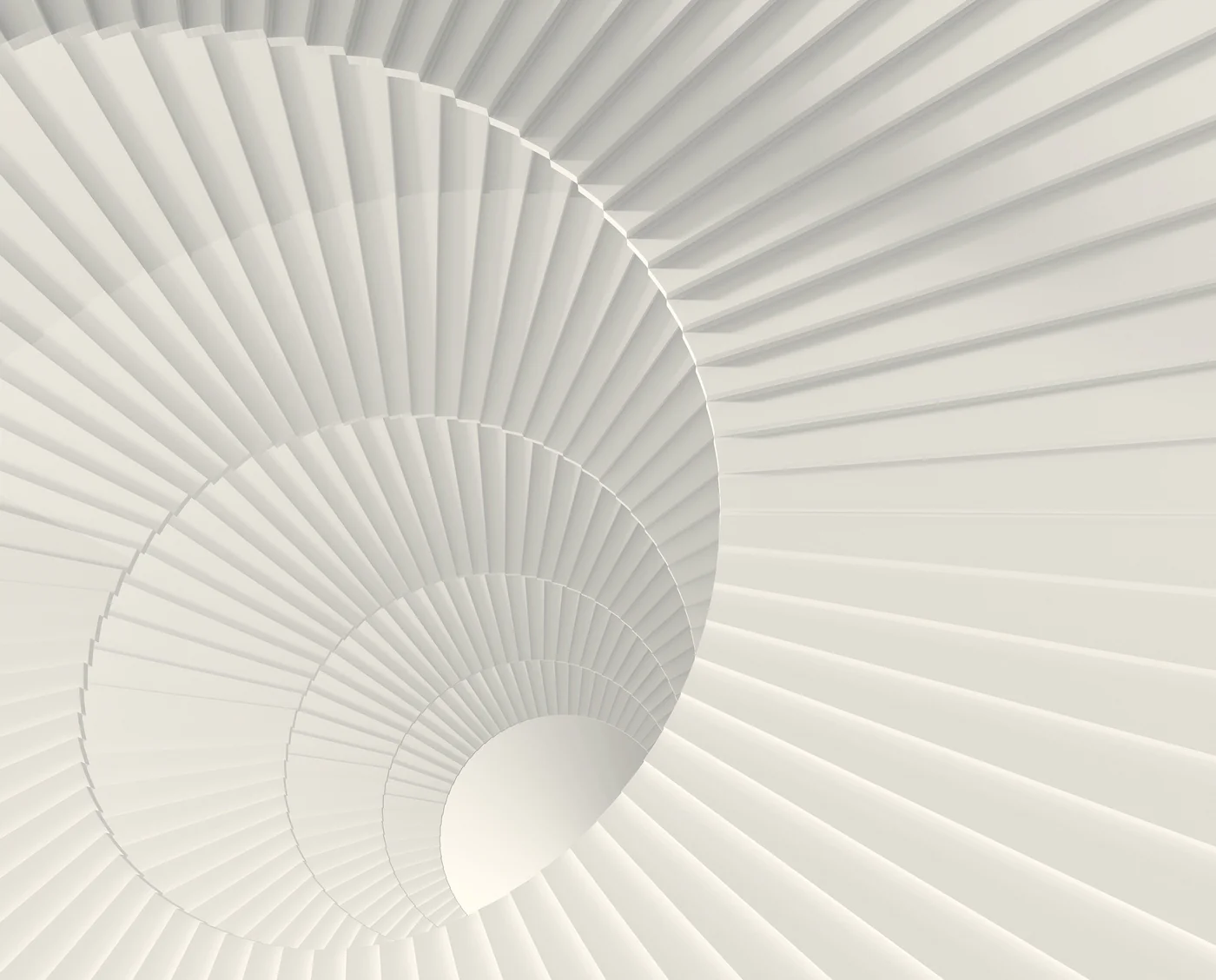 Papier Peint Panoramique White Spiral - Blanc - Image 6
