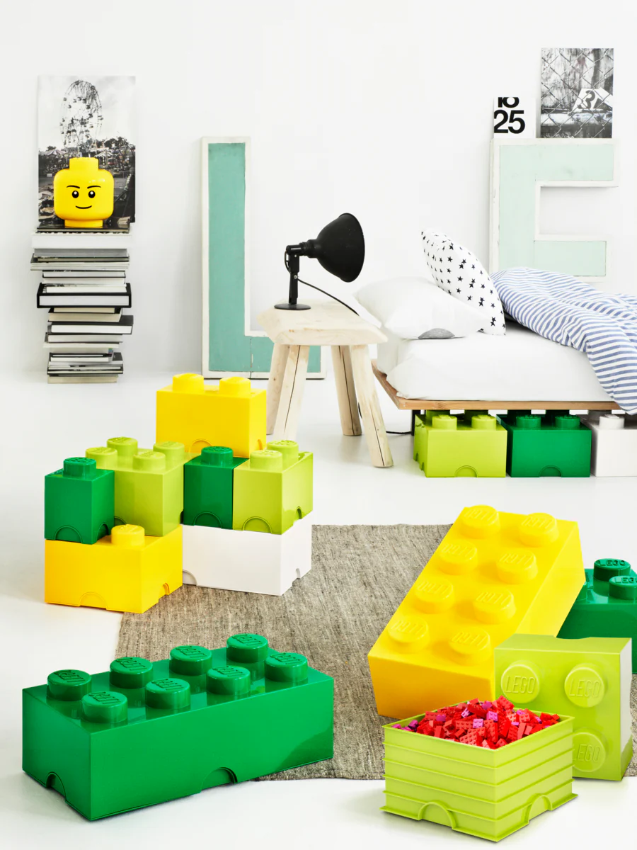 Boîte De Rangement - Brique 4 Plots - Vert Jaune - Image 6