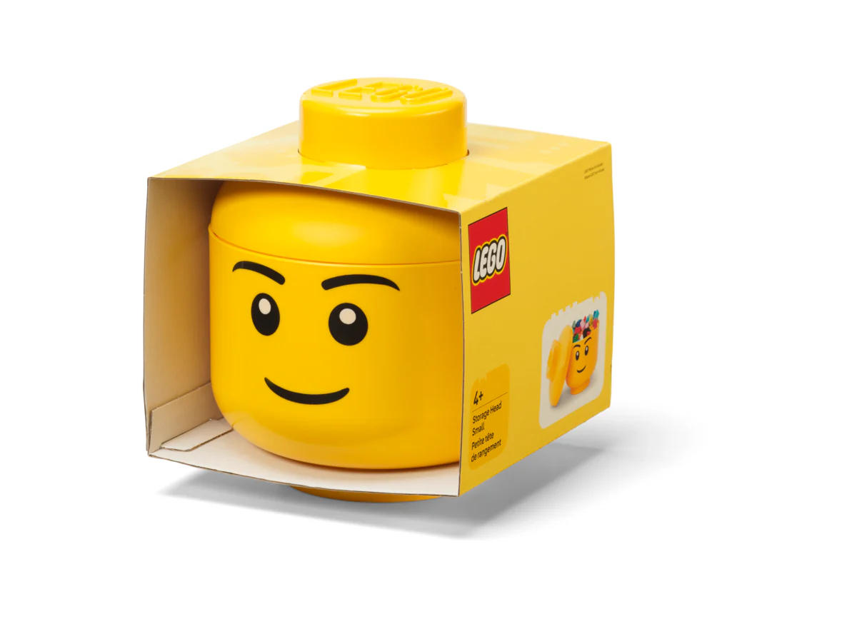 Boîte De Rangement - Tête Garçon - Petite Taille - Jaune - Image 3