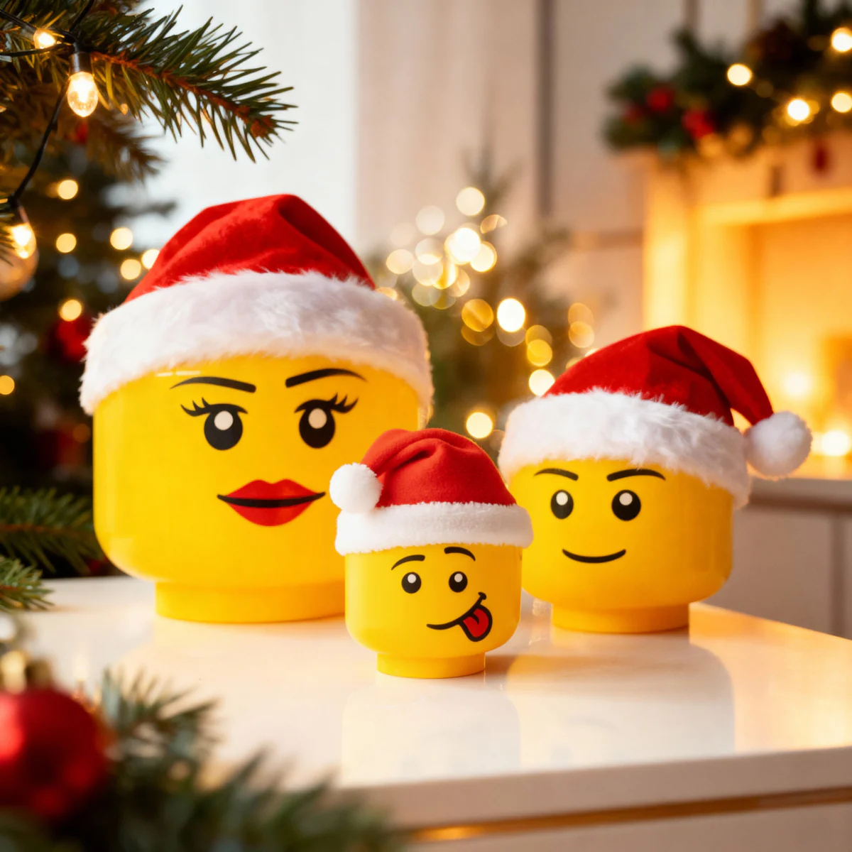 Boîte De Rangement - Tête Garçon - Petite Taille - Jaune - Image 4