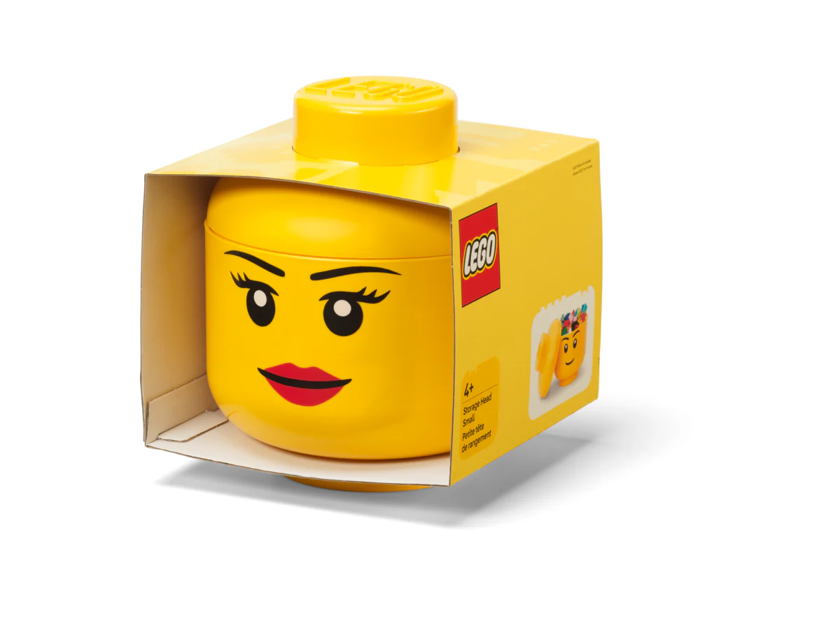 Boîte De Rangement - Tête Fille - Petite Taille - Jaune - Image 3
