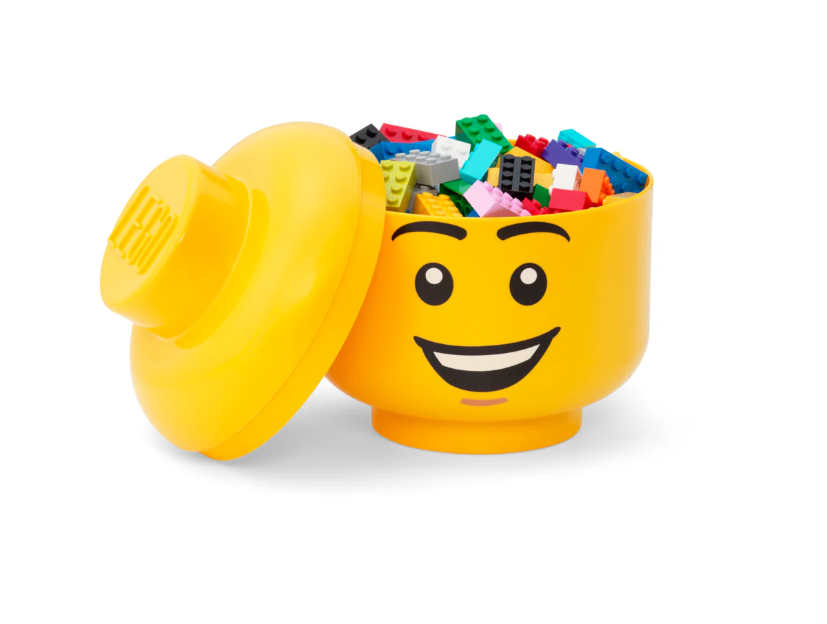 Boîte De Rangement - Tête Garçon Souriant - Petite Taille - Jaune - Image 2