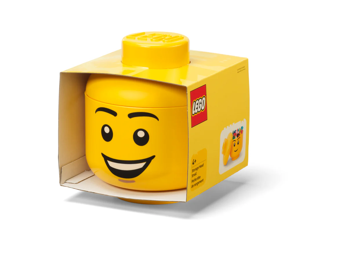 Boîte De Rangement - Tête Garçon Souriant - Petite Taille - Jaune - Image 3