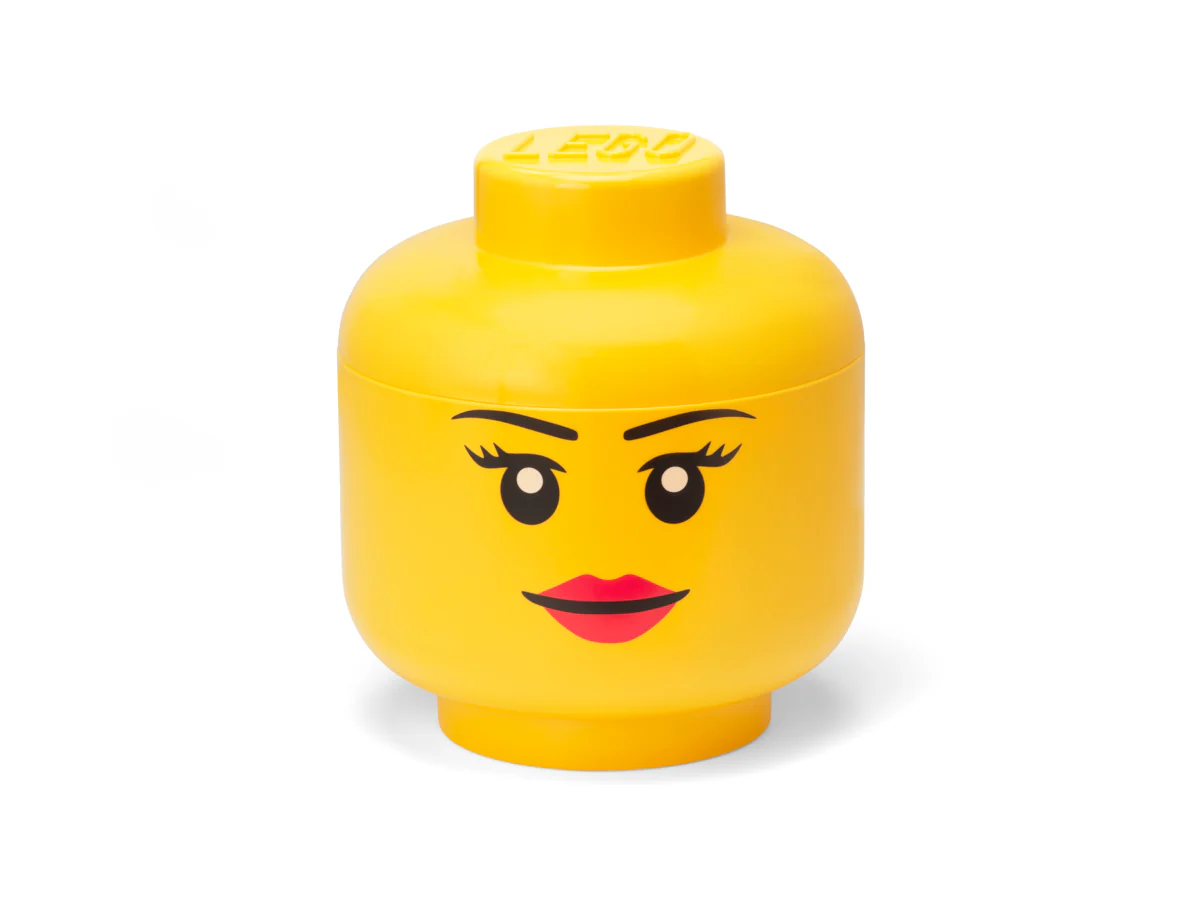 Boîte De Rangement - Tête Fille - Grande Taille - Jaune - Image 3